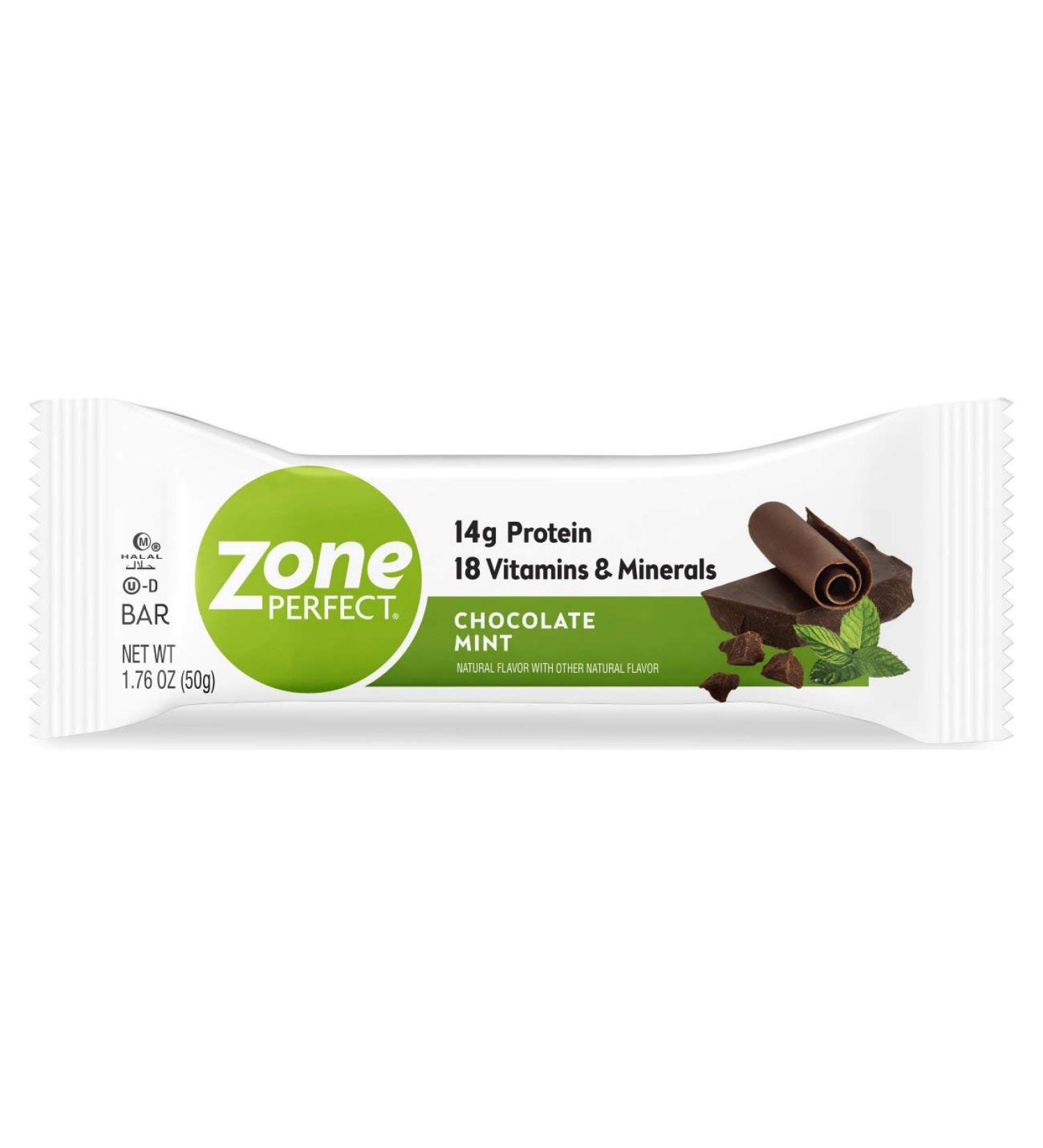 Buy ZonePerfect Protein Bars - 14g Protein 18 Vitamins & Minerals Chocolate Mint - Nutritious Snack - 12 Count (International Shipping Available - Buy Online on GoSupps.com