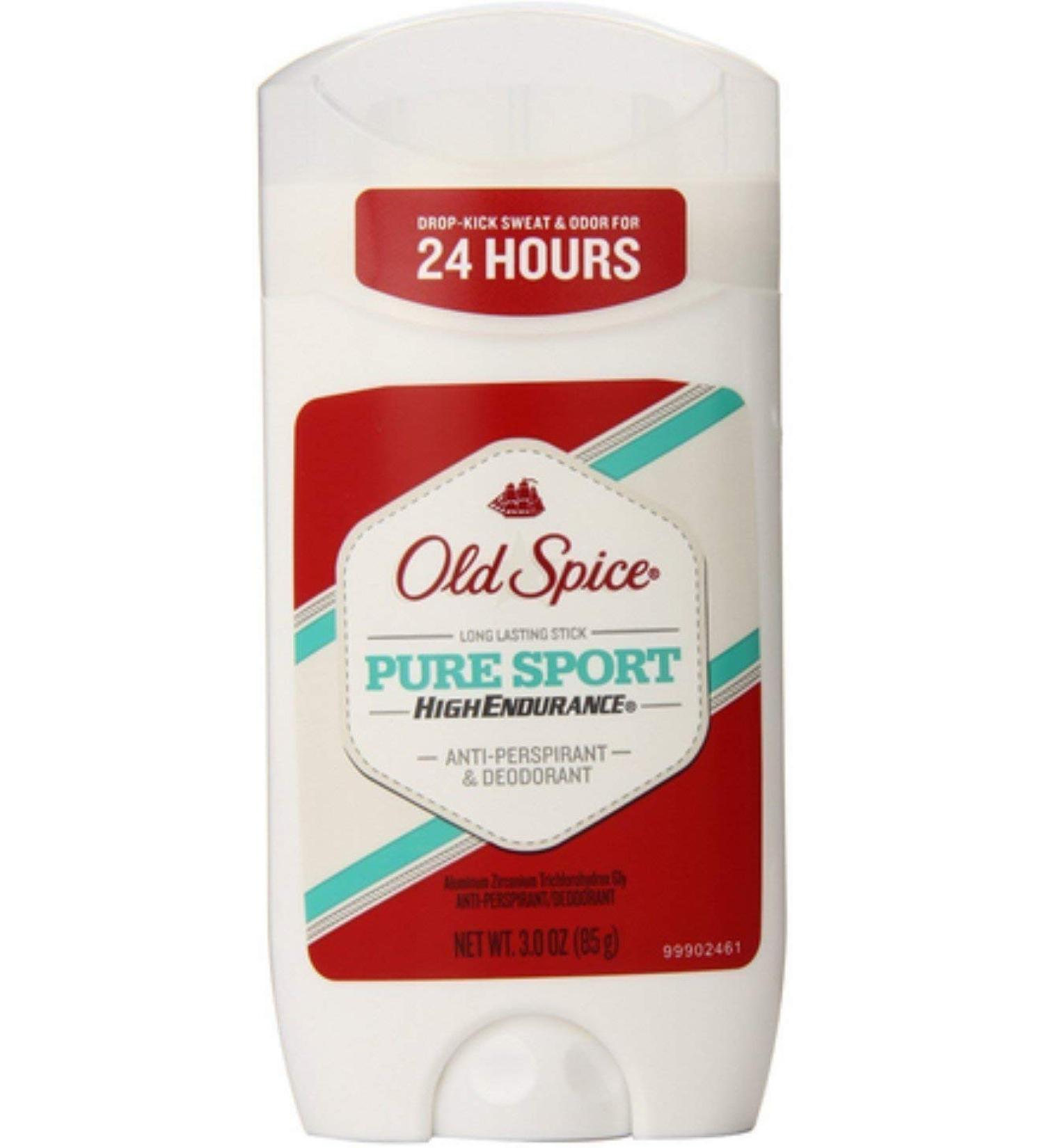 Old Spice High Endurance Anti-Perspirant & Deodorant Pure Sport 3 oz (Pack of 7)