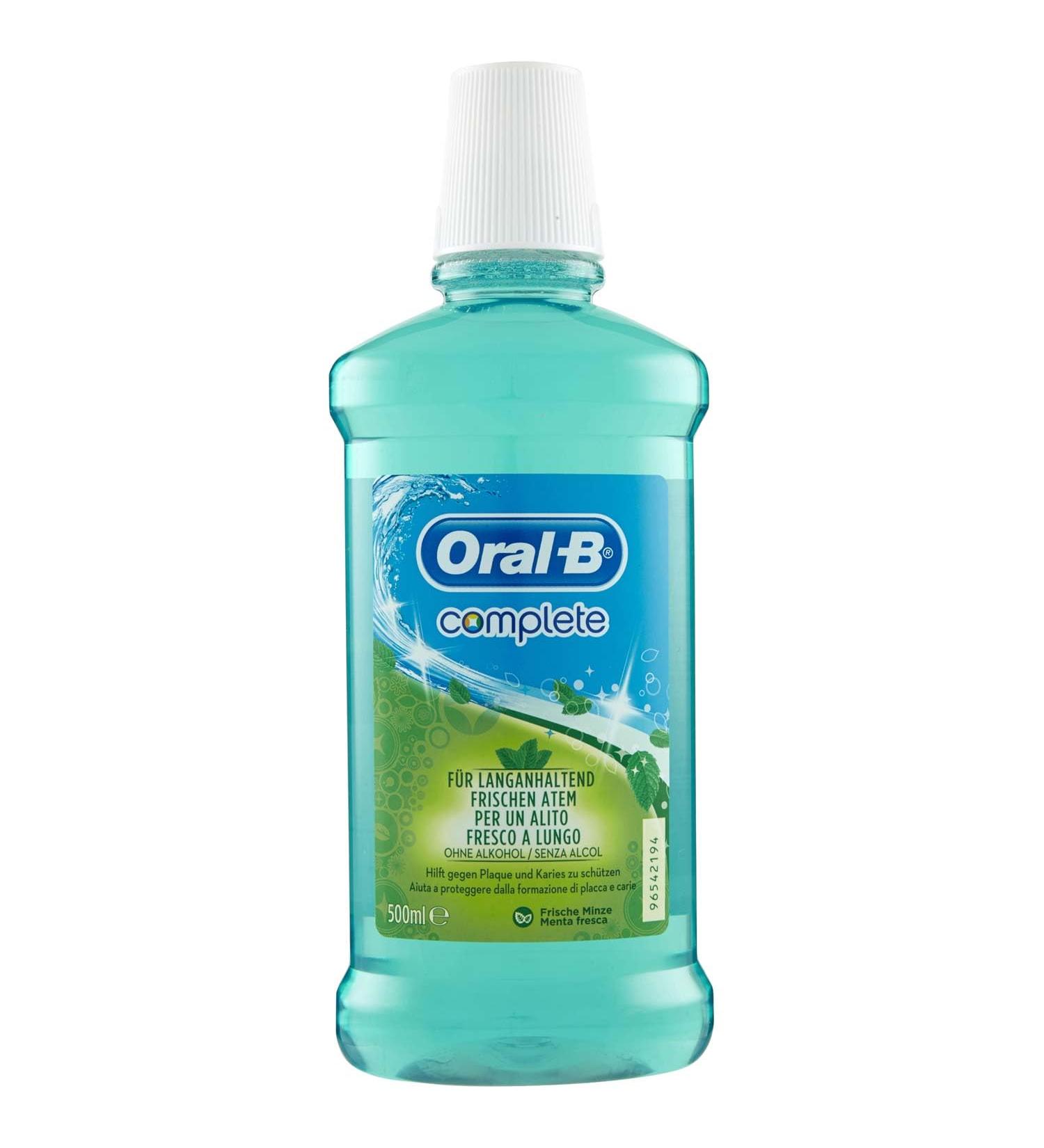 Oral-B Complete Fresh Mint Mouthwash Helps Prevent Plaque Formation Long Lasting Pack of 6x500ml - Buy Online on GoSupps.com