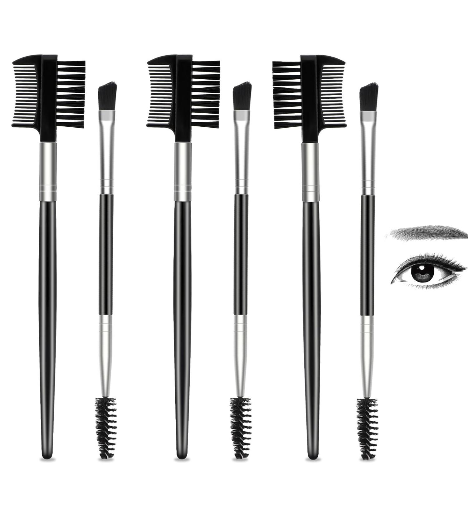 6 Pcs Dual-Ended Eyebrow Brush Set - Portable Eyelash Comb & Spoolies for Eyelash Extensions | Professional Makeup Tools for Women - Buy Online on GoSupps.com