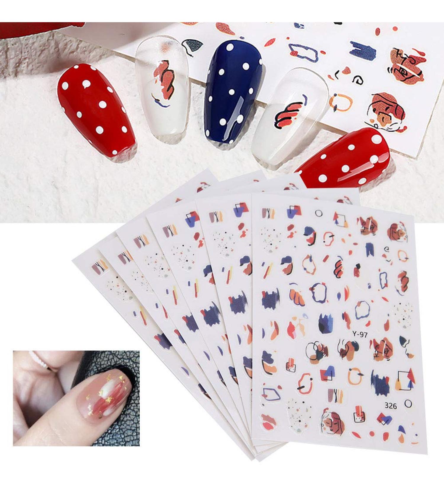 Non toxic Beautiful Nail Art Sticker Nail Decal for Woman Girl Home Use Nail Salon - Buy Online on GoSupps.com