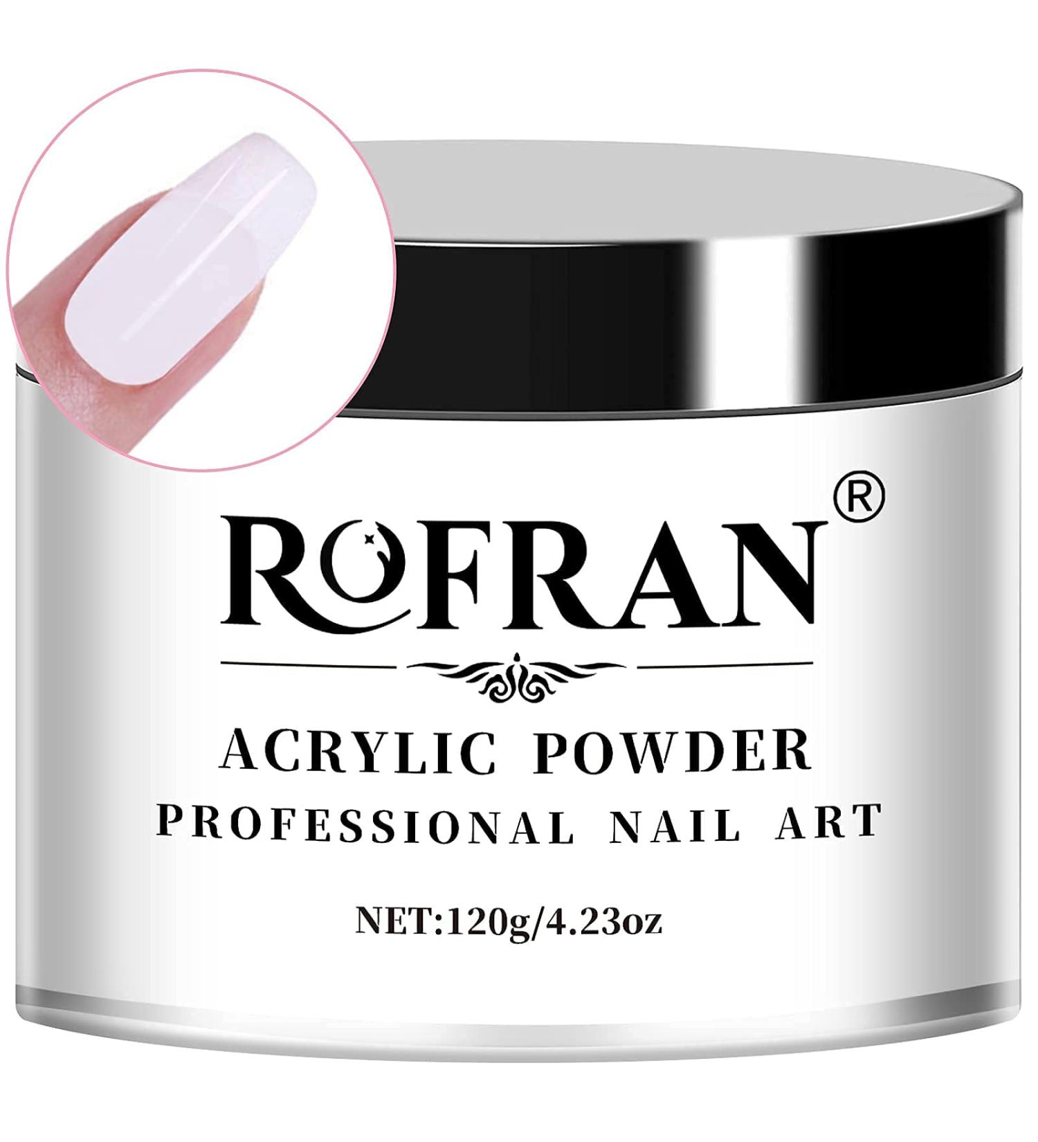 ROFRAN White Acrylic Nail Powder 4.23oz - Professional Odor-Free Nail System for Long-Lasting Nail Extensions - Large Capacity Powder, No Lamp Curing Required - Buy Online on GoSupps.com