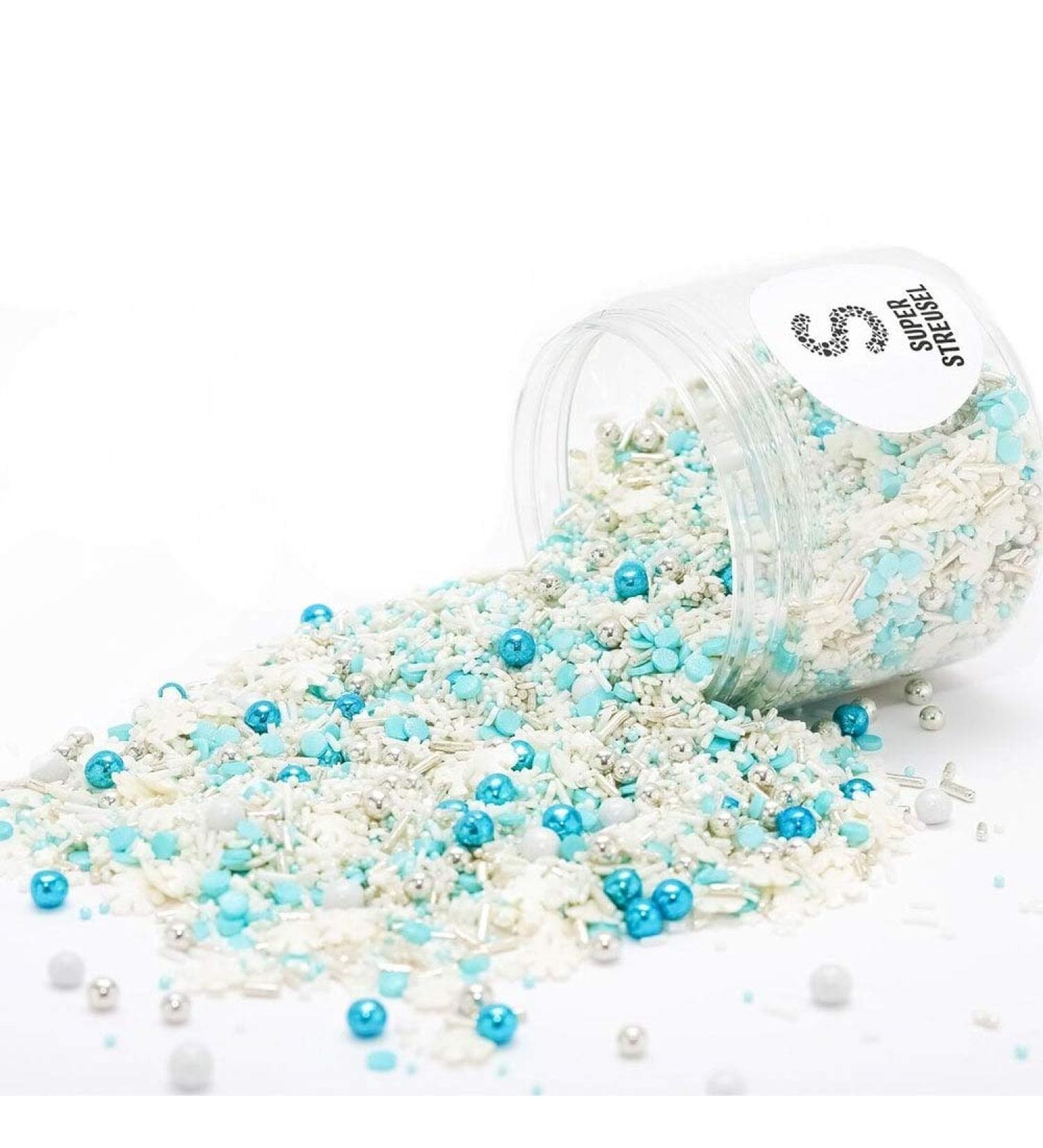 Super Sprinkle Schneegest ber 180g | Colorful Baking Sprinkles | Chocolate Pearl Cake Decoration | Sugar Snowflake Sprinkles | AZO Dye-Free | International Shipping - Buy Online on GoSupps.com