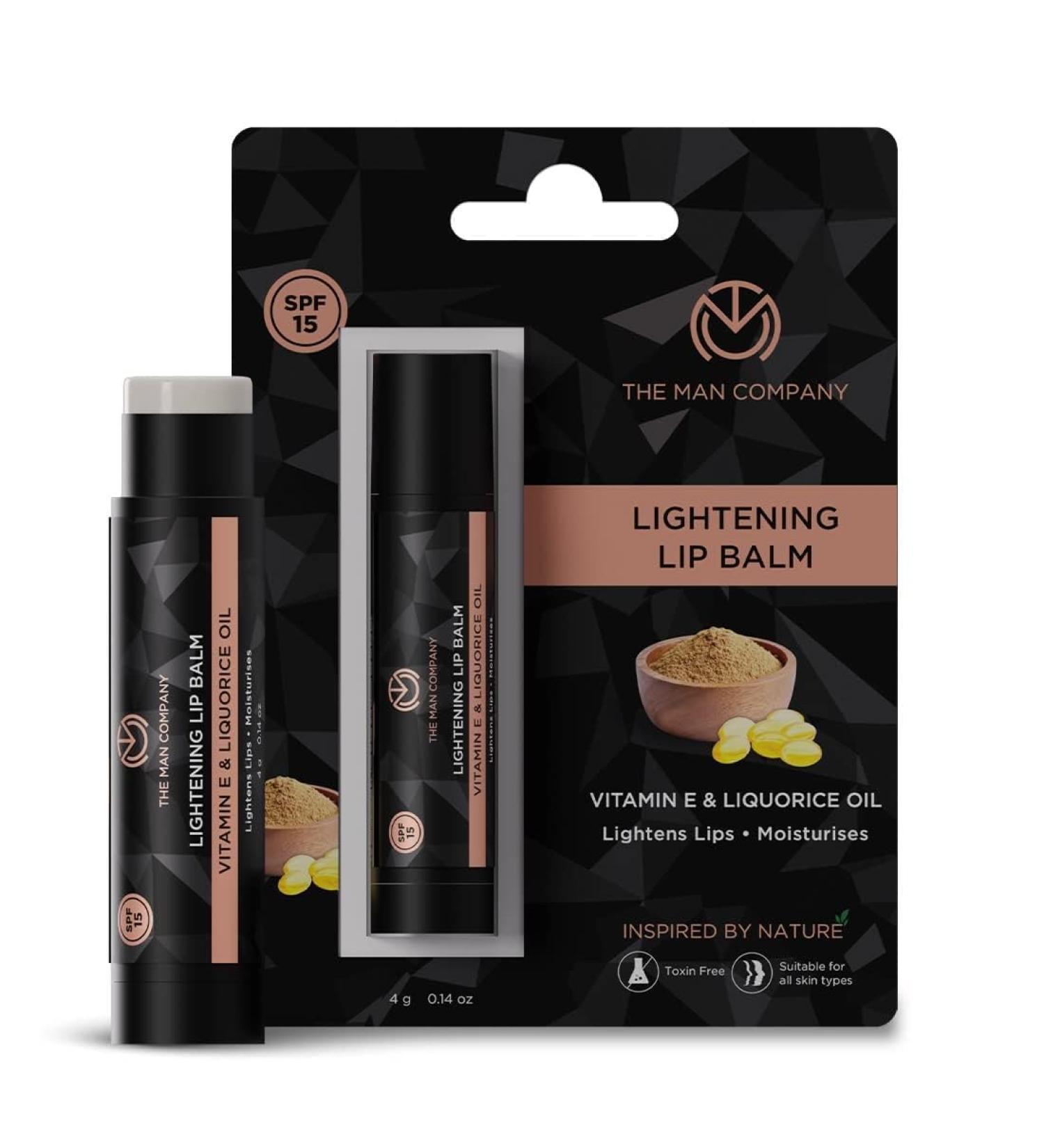 Lightening Lip Balm for Dry Chapped Dark and Smoky Lips - 4gm Moisturizes Nourishes & Soften Lips with the power of Vitamin E Coconut & Olive Oil - Buy Online on GoSupps.com