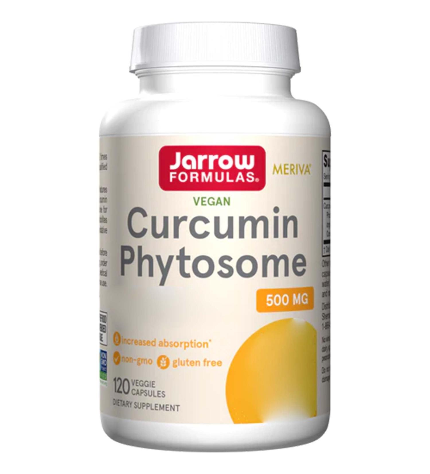 Jarrow Formulas Curcumin Phytosome 500mg 120 Vegan Capsules | SOYA-Free, Gluten-Free, Vegetarian, GMO-Free - Buy Online on GoSupps.com