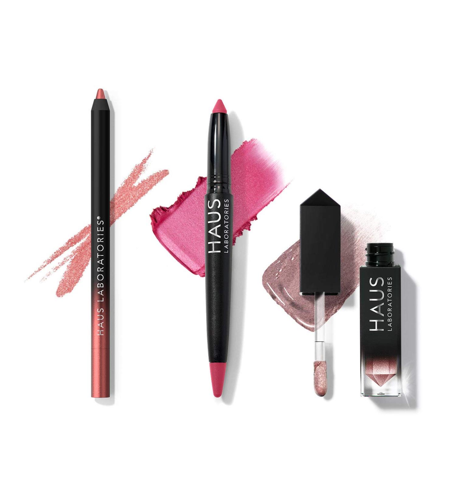 House Laboratories by Lady Gaga Holiday Set | 3 Ways to Stun | Vegan Gel Eyeliner Matte Lip Liner & Liquid Eyeshadow in Rose Gold - International Shipping Available - Buy Online on GoSupps.com