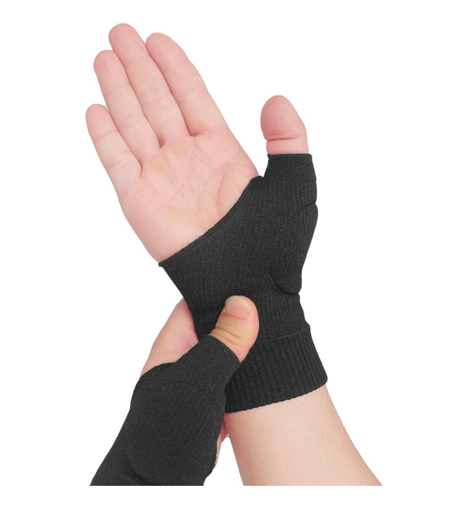 YUNYILAN 2pcs Thumb Compression Arthritis Gloves - Gel Wrist Support for Joint Pain Tendonitis & Sprains (Black - Buy Online on GoSupps.com