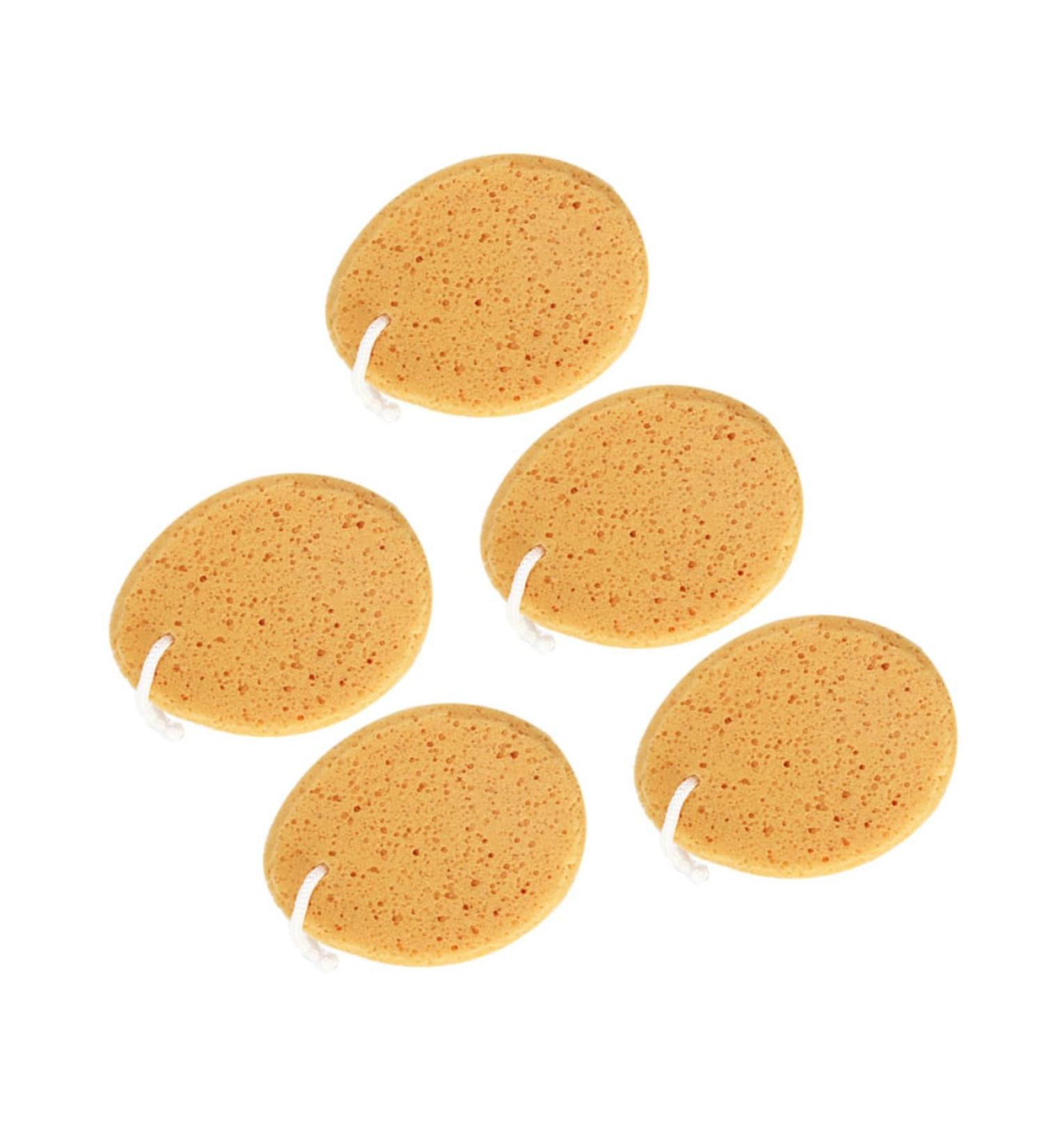 NOLITOY 5pcs Natural Bath Sponge Set | Exfoliating Loofah Pouf & Honeycomb Shower Mitt | Ideal for Adults & Babies | International Shipping Available - Buy Online on GoSupps.com