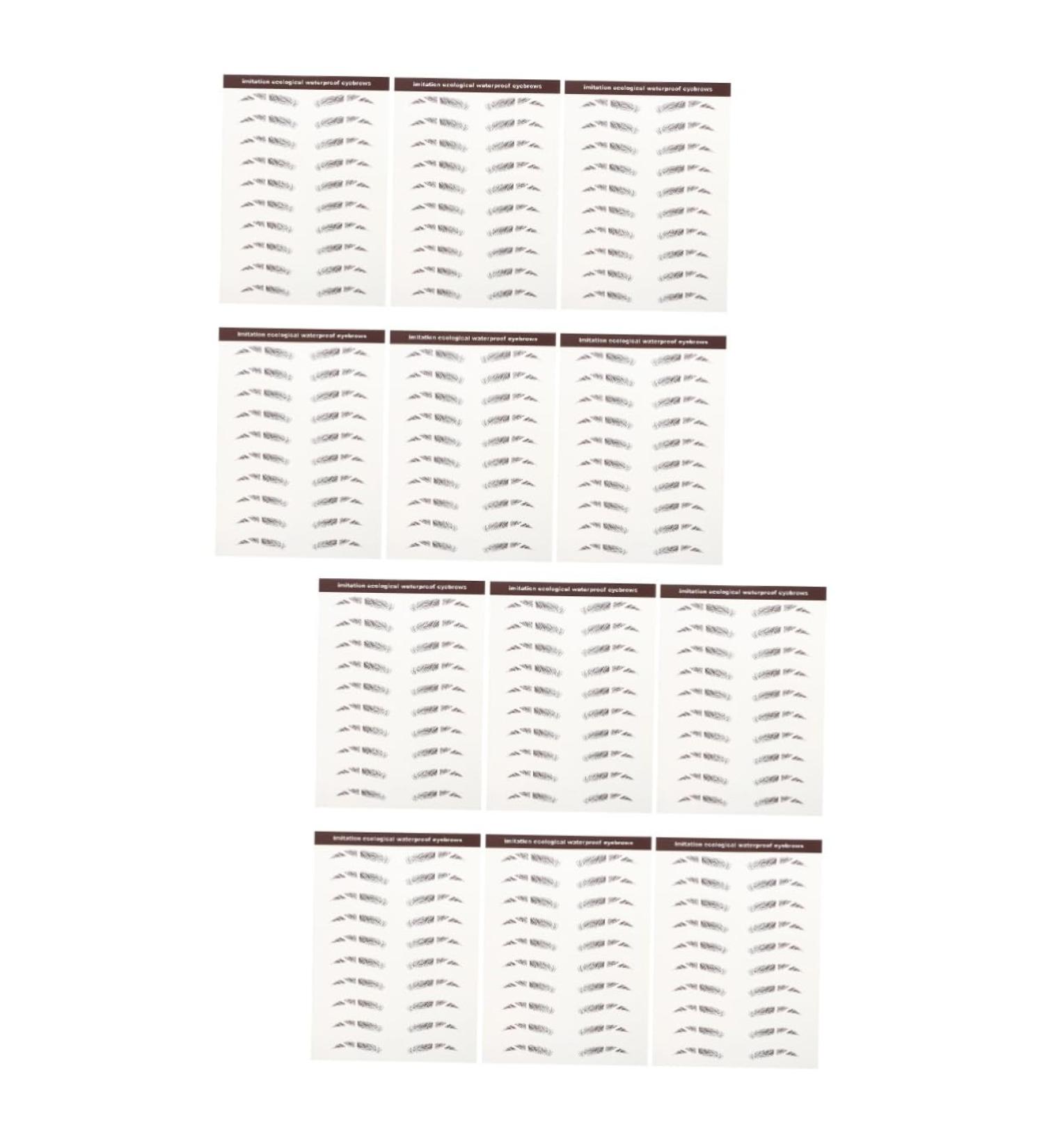 Healeved 12 Pcs Eyebrow Stickers Sticker Para U as Makeup Stickers Brow Stickers Eyes Water Transfer Paper - Buy Online on GoSupps.com
