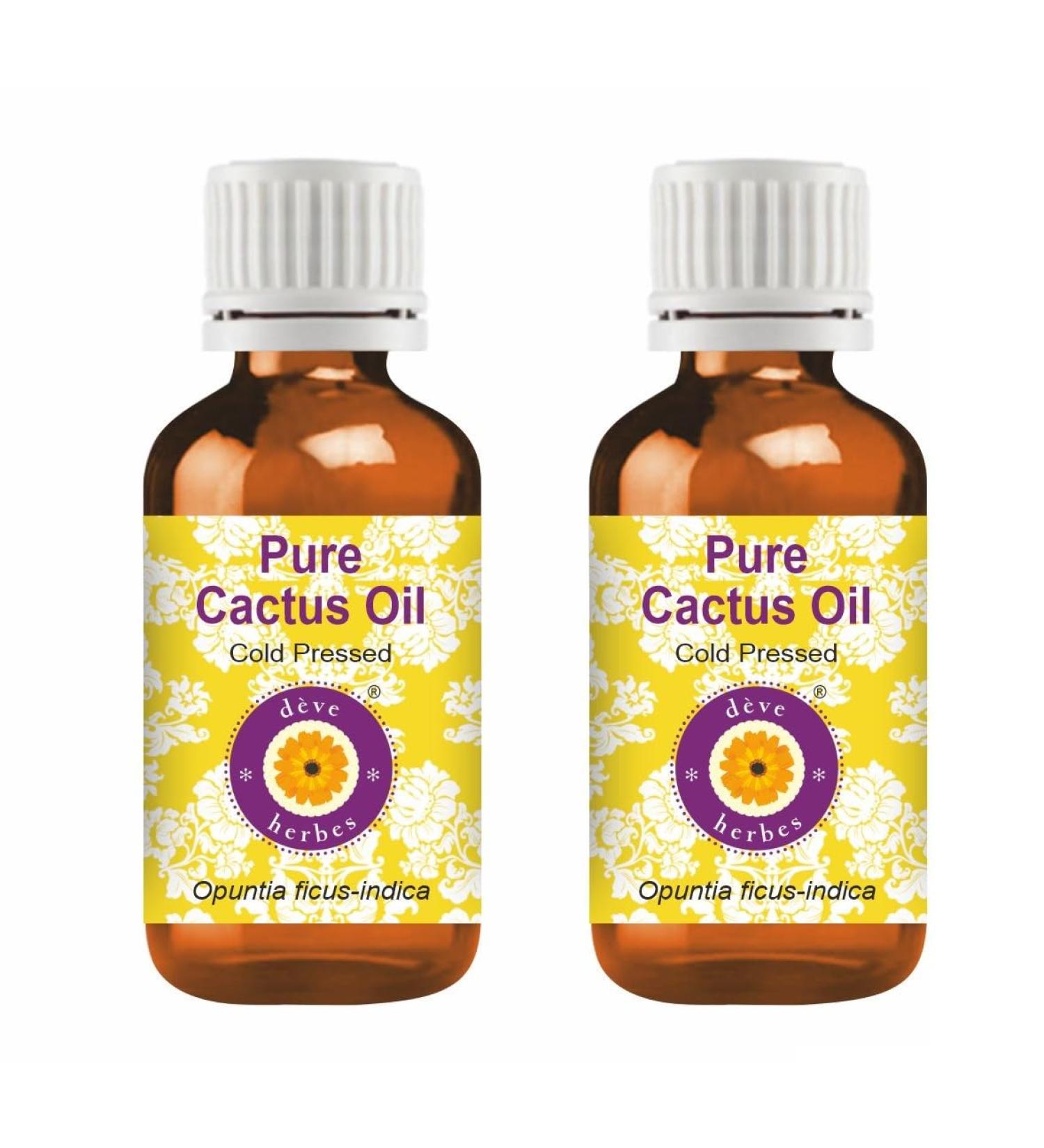 Buy Deve Herbes Pure Cactus Oil - Cold Pressed Opuntia Ficus-Indica | Pack of 2 x 100ml - International Shipping Available - Buy Online on GoSupps.com