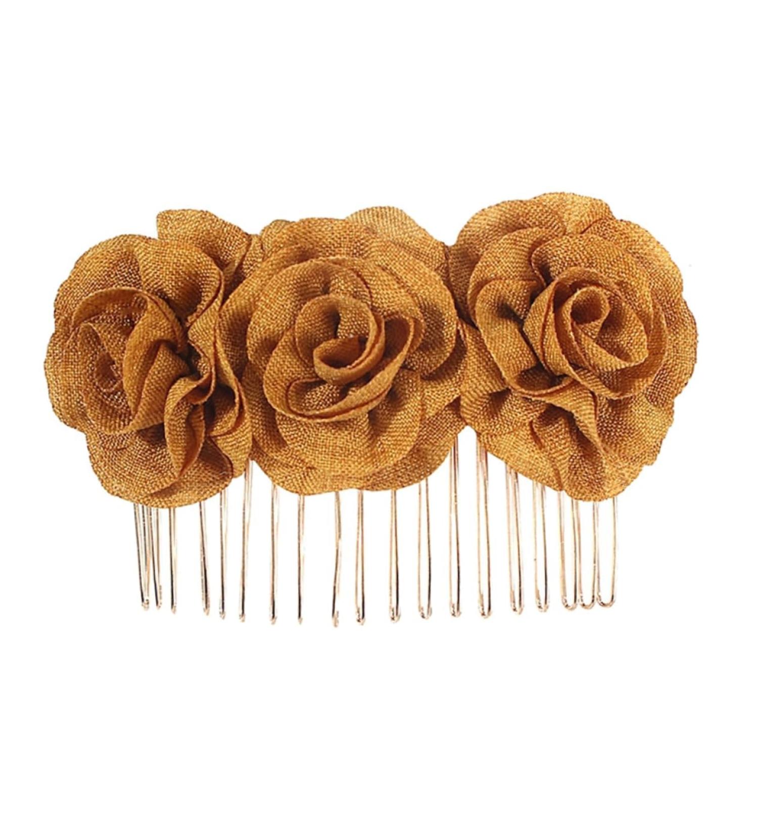 DRESSOOS Hairclips Barrettes Hair Clip for Women Hair Claw Clips for Women Metal Hair Clips Women's Hair Clips Decorative Hair Clips for Women Flower Hair Clip Earth Tones Decorate Bride - Buy Online on GoSupps.com
