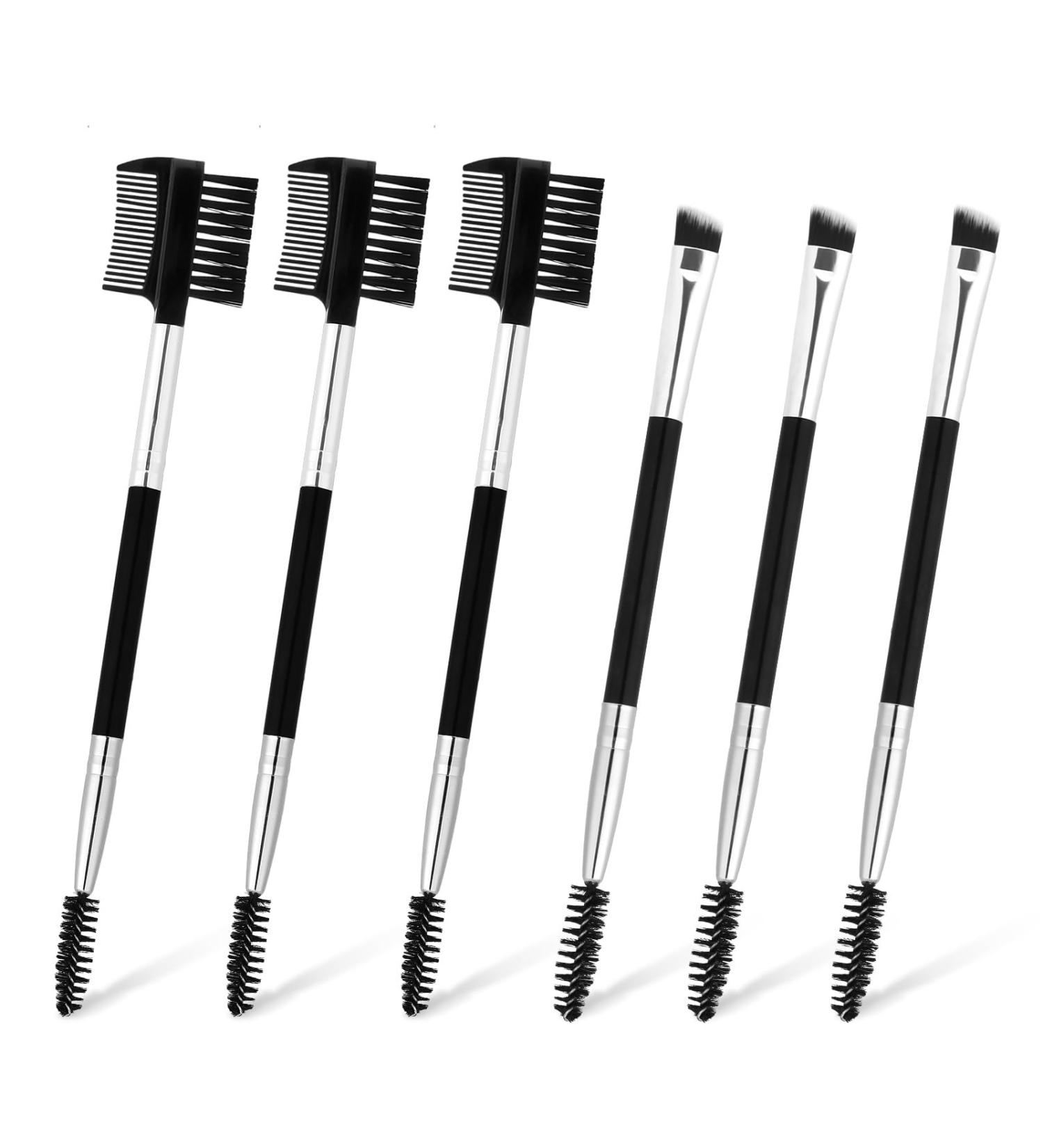 Giantree 6-Piece Eyelash Brush Set | 2-in-1 Eyebrow Brush & Eyelash Comb | Double-Head Eyelash Separator & Definer for Flawless Eye Makeup - Buy Online on GoSupps.com