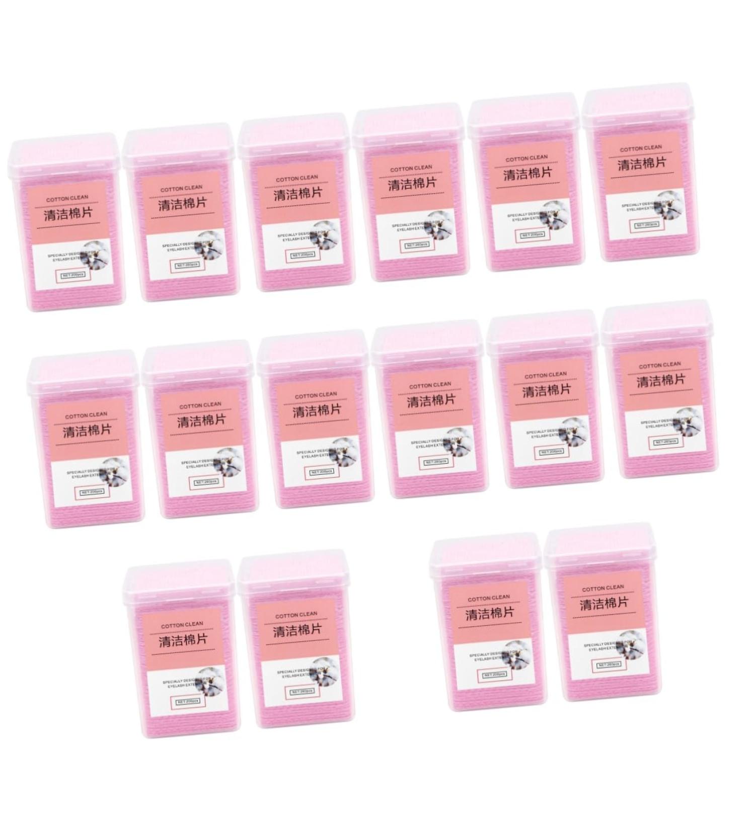 Beavorty 3200 Pcs Glue Wipes - Eyelash Glue Cleaning Pads & Remover - Non-Woven Adhesive Wipes for Nails - 4.8x4.8cm - Buy Online on GoSupps.com