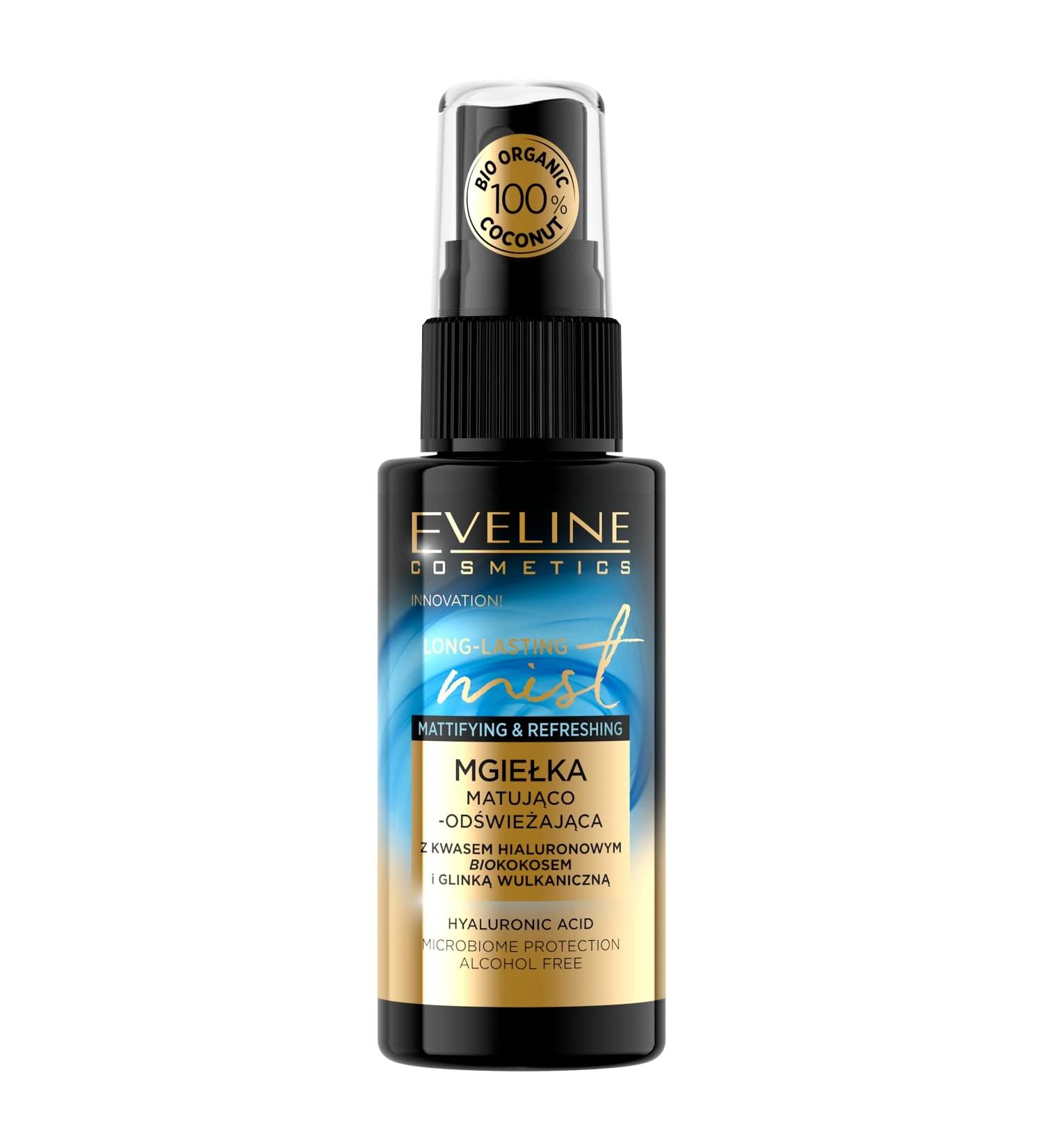 EVELINE COSMETICS Long Lasting Mist Matting Refreshing Bioorganic Coconut Water Hyaluronic Acid Organic Based Product Vegan Formula Natural Composition Day & Night 50 ml - Buy Online on GoSupps.com