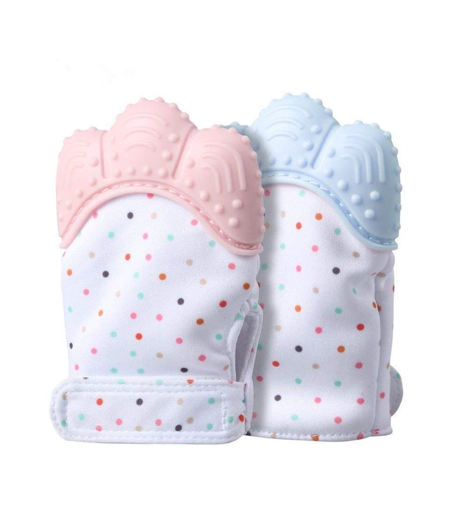 Buy Aranticy Baby Teething Glove - 2 Pack Silicone Mitts | Soothing Pain Relief & Protection for Teething Babies - Buy Online on GoSupps.com