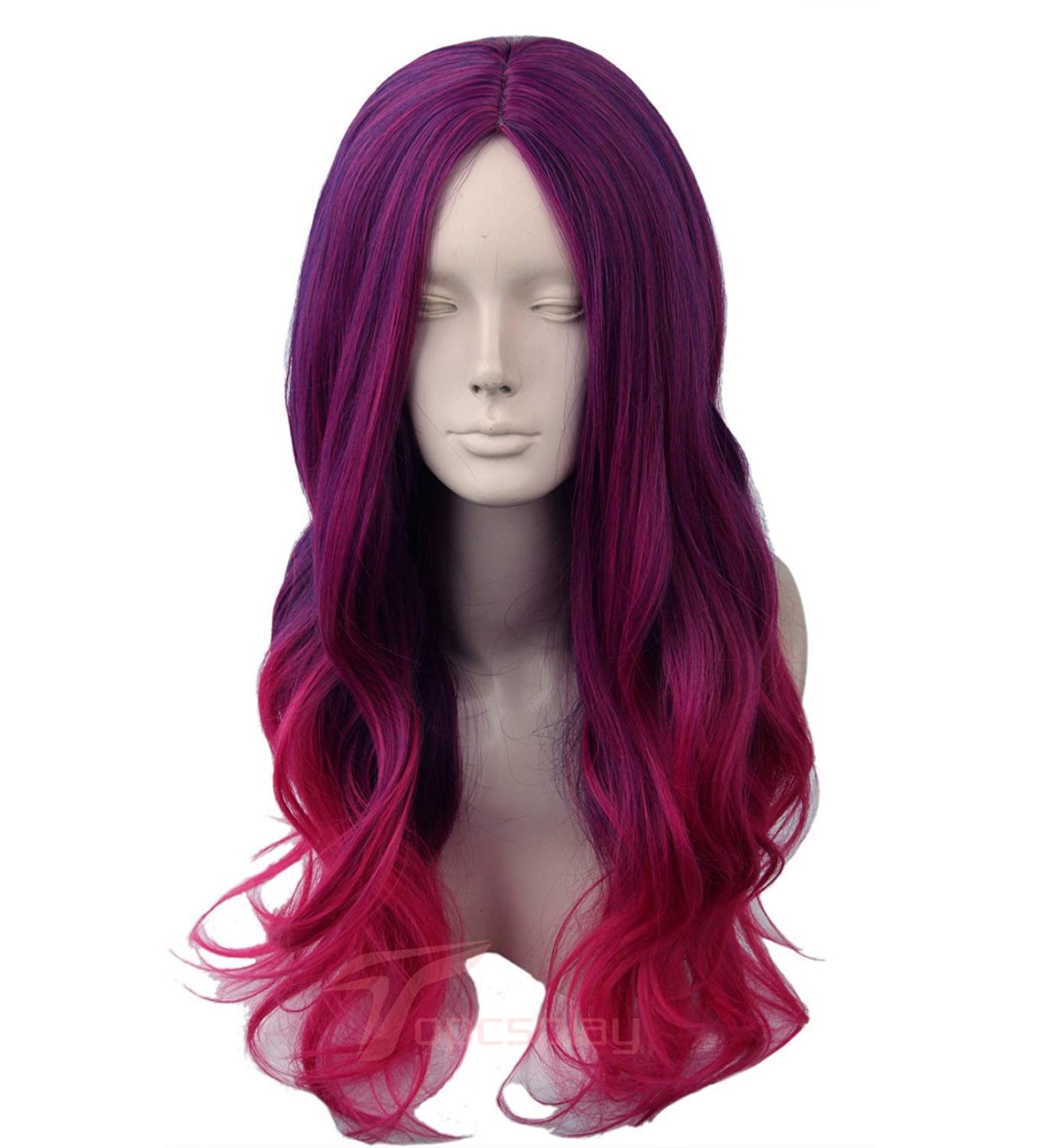 Topcosplay Women s Purple Red Ombre Wig | Long Synthetic Cosplay Wig for Halloween & Everyday Use - Buy Online on GoSupps.com