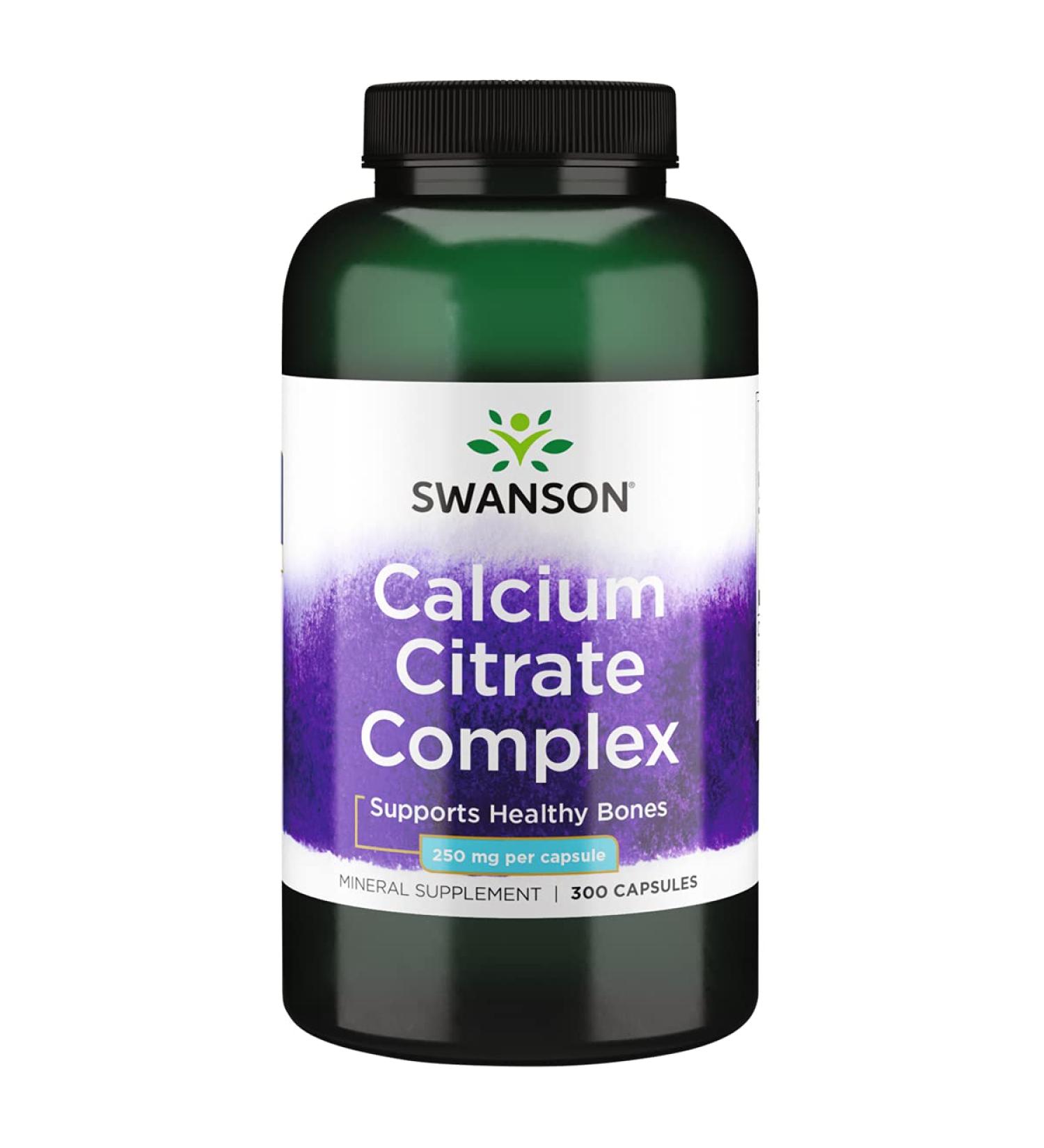 Swanson Calcium Citrate Complex 300 Capsules for Muscle and Bone Health Support - Buy Online on GoSupps.com