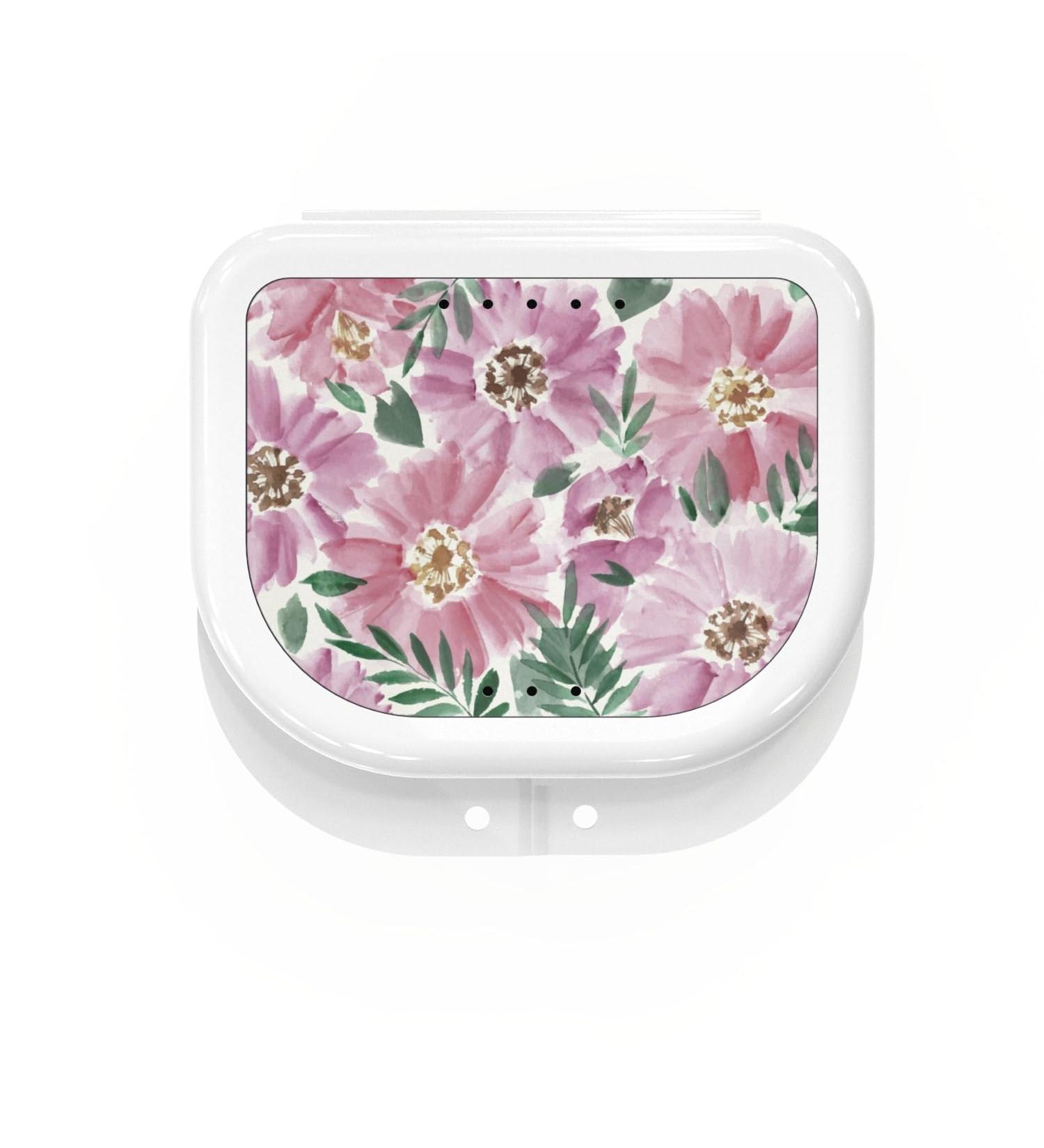 HOUSYLOVE Retainer Case 1 Pack White Classic Scratch Resistant Night Guard Case with Floral Patterns - Buy Online on GoSupps.com