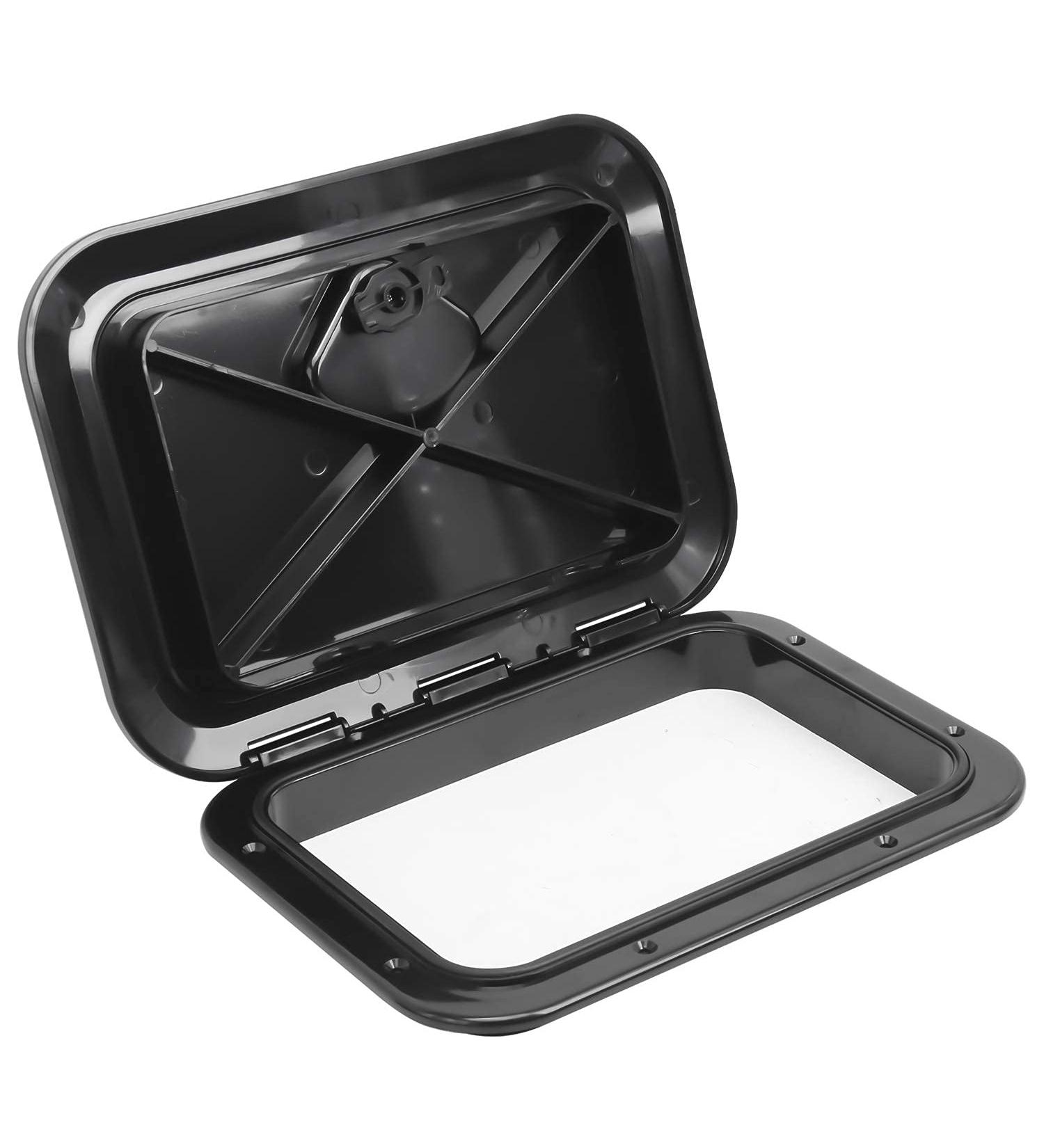 Amarine Made Marine Access Hatch Boat Lid 10-5/8 X 14-3/4 - White/Black 270mmx375mm - Buy Online on GoSupps.com