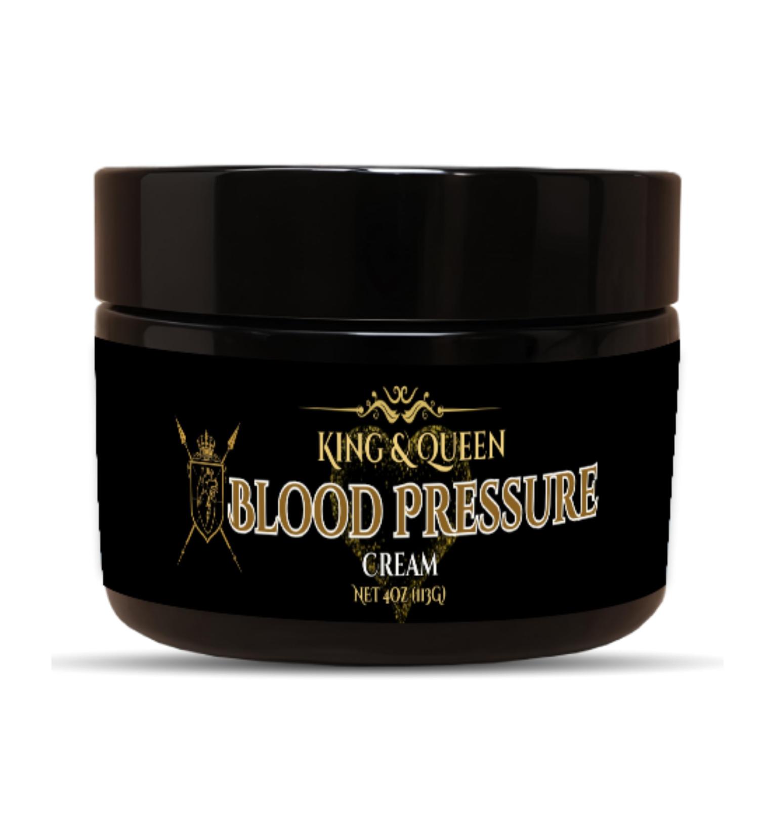 Blood Pressure Cream Circulation & Relaxation Support | CoQ10 Hawthorn Beet Root Omega-3 Magnesium | Herbal Wellness Cream 4oz King & Queen Wellness