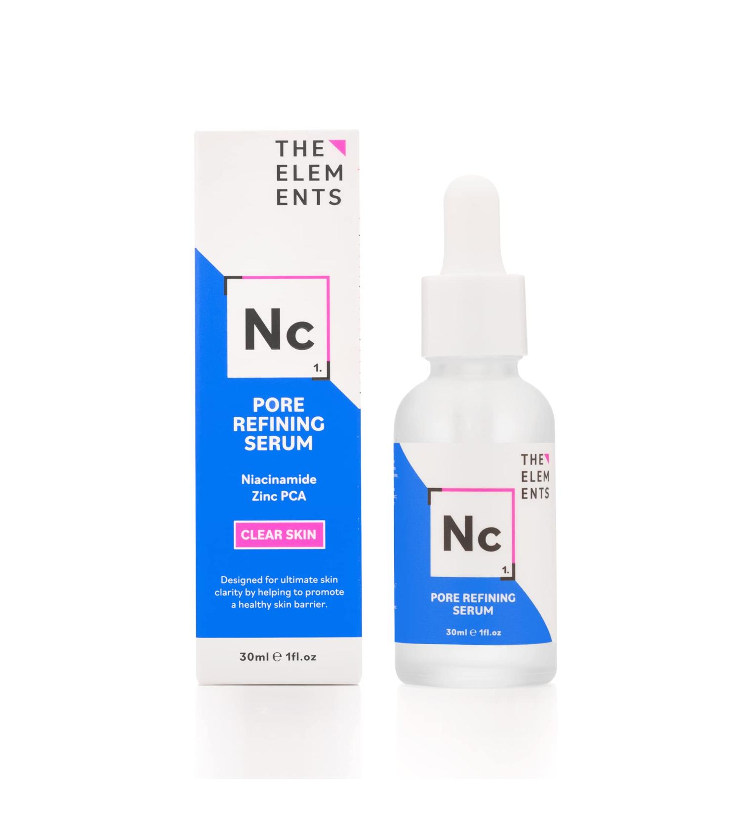 The Elements Pore Refining Serum a face serum containing Niacinamide and Zinc PCA to promote a healthy skin barrier while hydrating your complexion 30ml - Buy Online on GoSupps.com