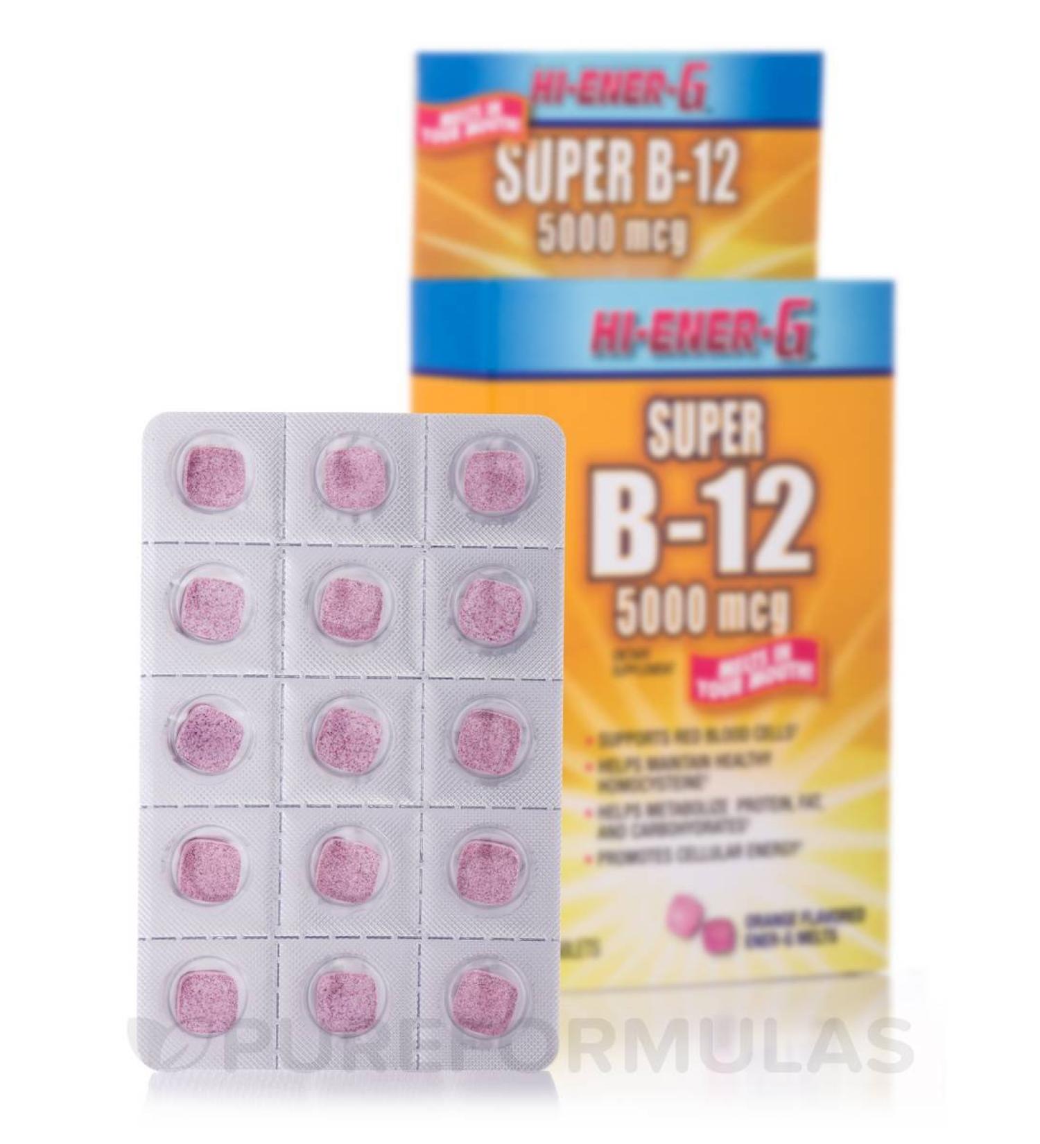 Hi Ener G Super B12 5000 mcg Tablets By Windmill - 30 Ea - Buy Online on GoSupps.com