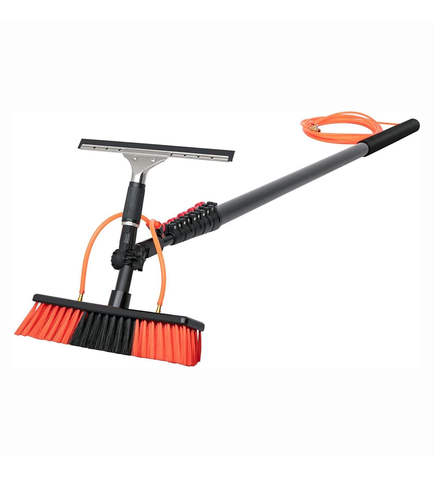 Window Cleaning Tool 2-In-1 Window Squeegee and Lightweight Brush Head Alumina Tube Extension Pole Window Cleaner Telesrod/29.5 Ft 35cm Brush Head 10M/33FT - Buy Online on GoSupps.com