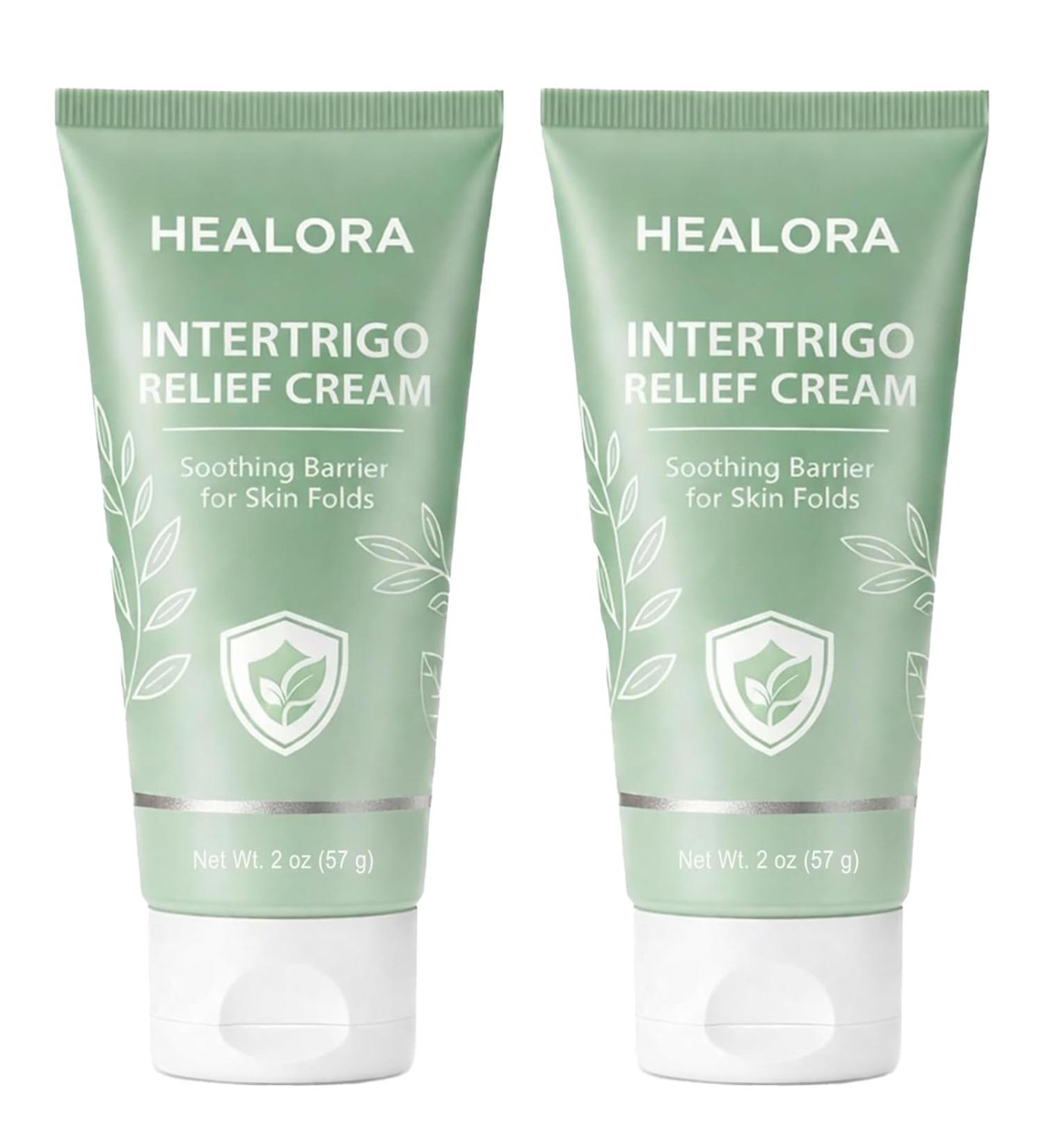 Healora Intertrigo Cream Skin Fold Care & Chafing Support Cream With Zinc Oxide Undecylenic Acid Witch Hazel Extract Tea Tree Oil Supports Skin Comfort for Friction-Prone Areas 2 oz (2) 2 Fl Oz (Pack of 2) - Buy Online on GoSupps.com