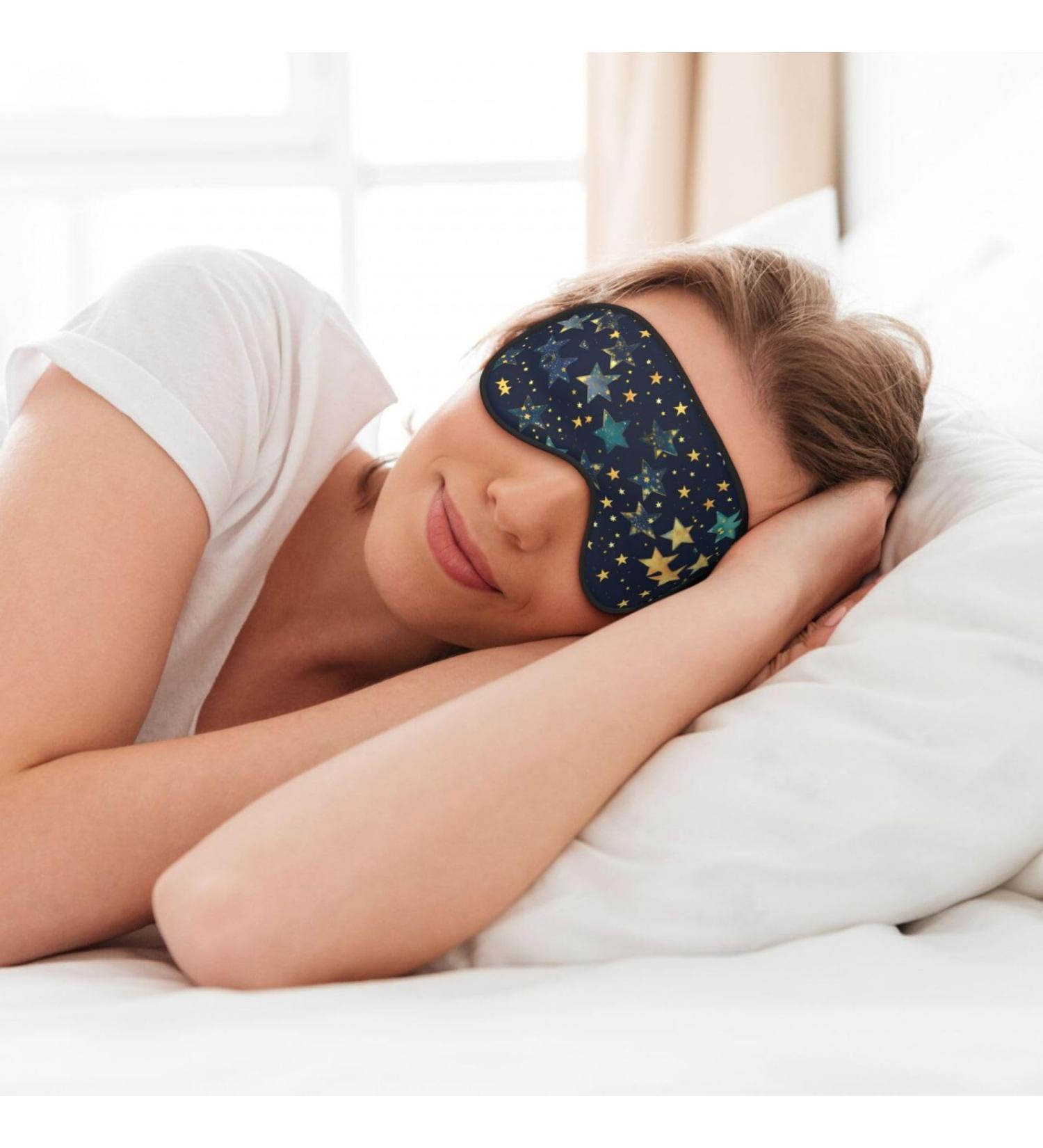 Stars Eastern Stars Print Sleep Eye Mask | Soft Eyeshade for Travel & Naps | Unisex Comfort - Buy Online on GoSupps.com