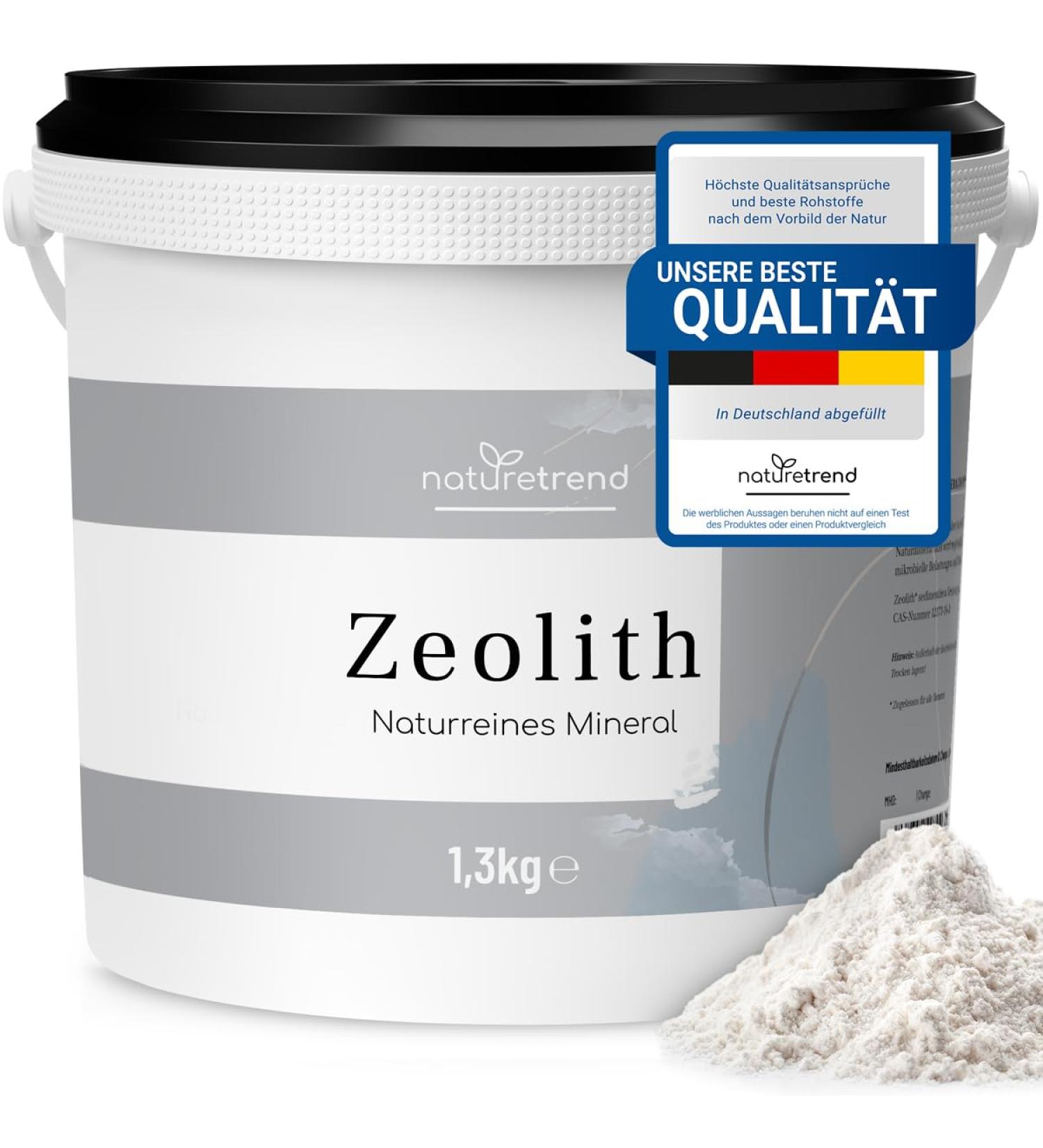 Buy NatureTrend Zeolite Powder 1.3kg - Premium Quality Natural Clean 94% Purity Extra Finely Ground Volcanic Stone - International Shipping Available - Buy Online on GoSupps.com