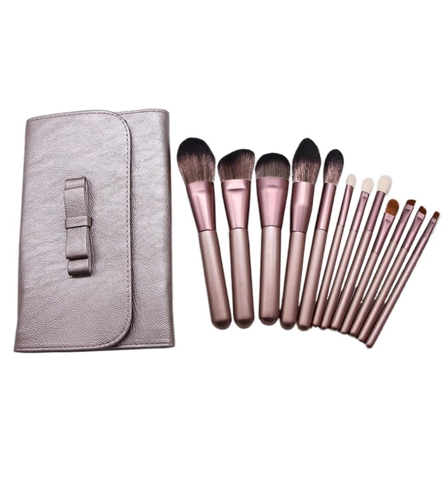 12-Piece Makeup Brush Set - Complete Beauty Tools for Flawless Eye Shadow & Powder Application - International Shipping Available - Buy Online on GoSupps.com