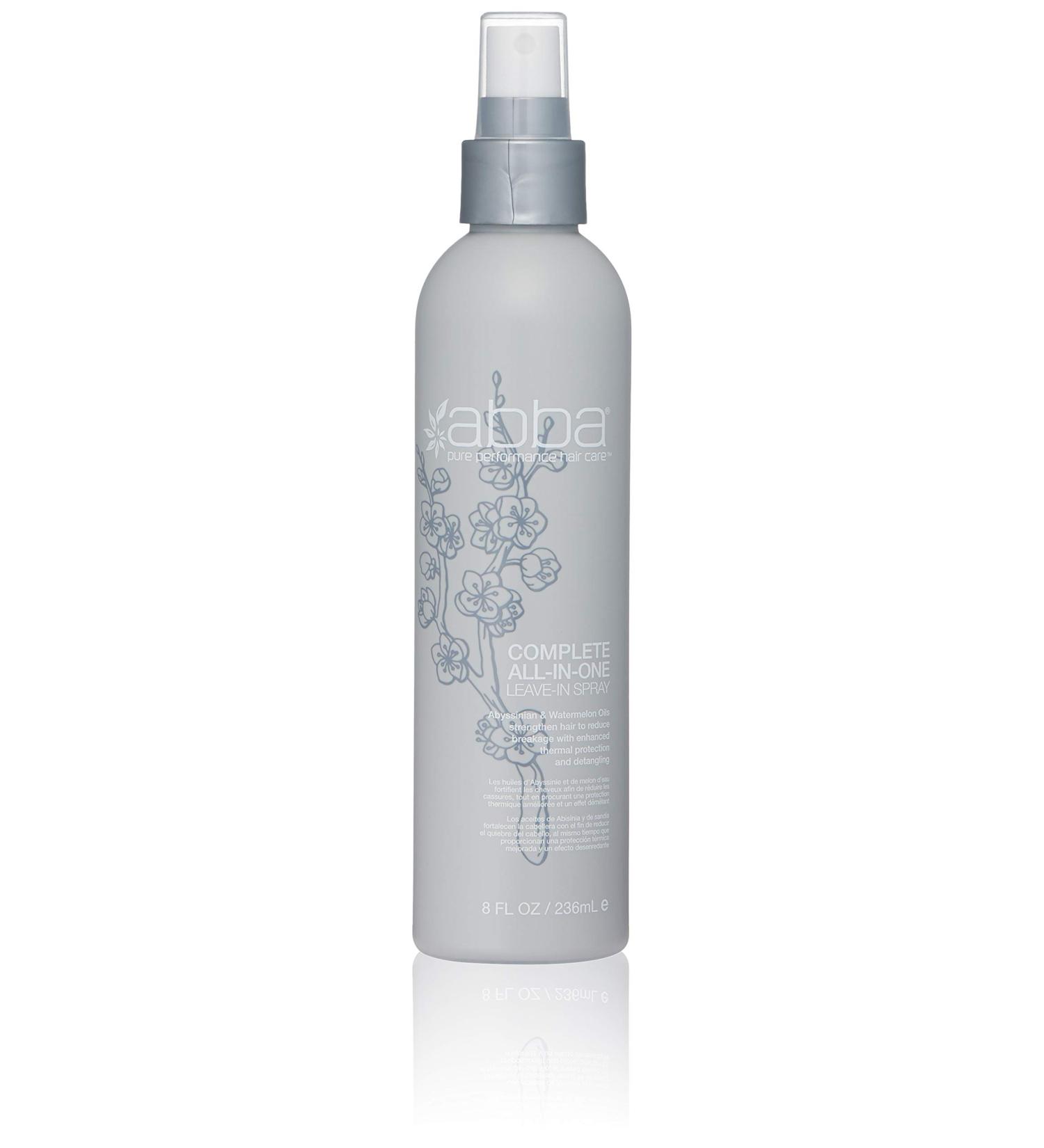 ABBA Complete All-In-One Leave-In Spray 8 Fl Oz - Lightweight Conditioner for Moisture & Strength - Frizz-Control, Thermal Protectant - All Hair Types - Buy Online on GoSupps.com