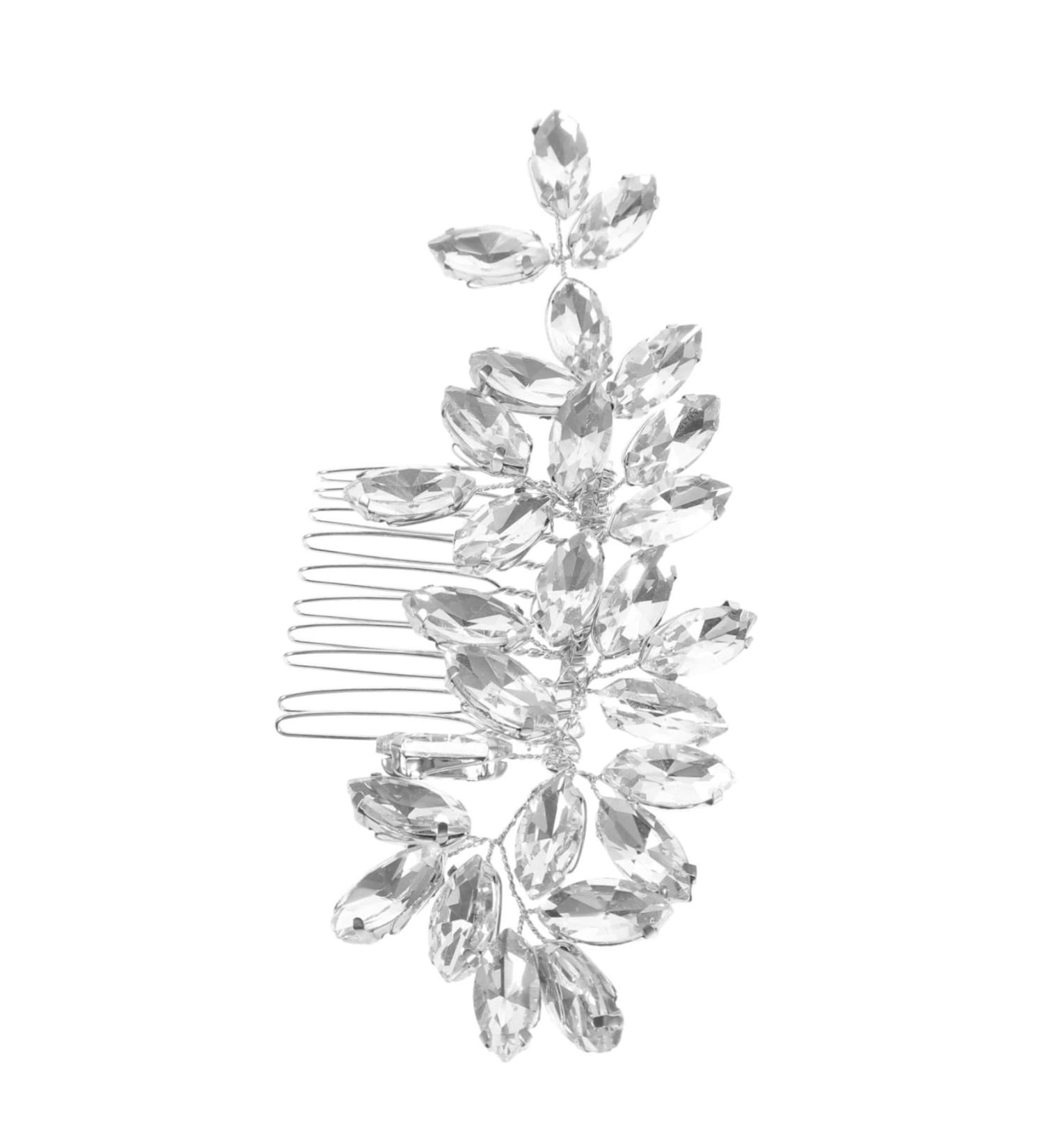 PLAFOPE Crystal Hair Accessories Decorative Hair Side Comb Wedding Hair Side Comb Decorative Hair Comb Wedding Hair Accessories for Brides Wedding Hair Comb for Bridal Rhinestone Hair Comb - Buy Online on GoSupps.com
