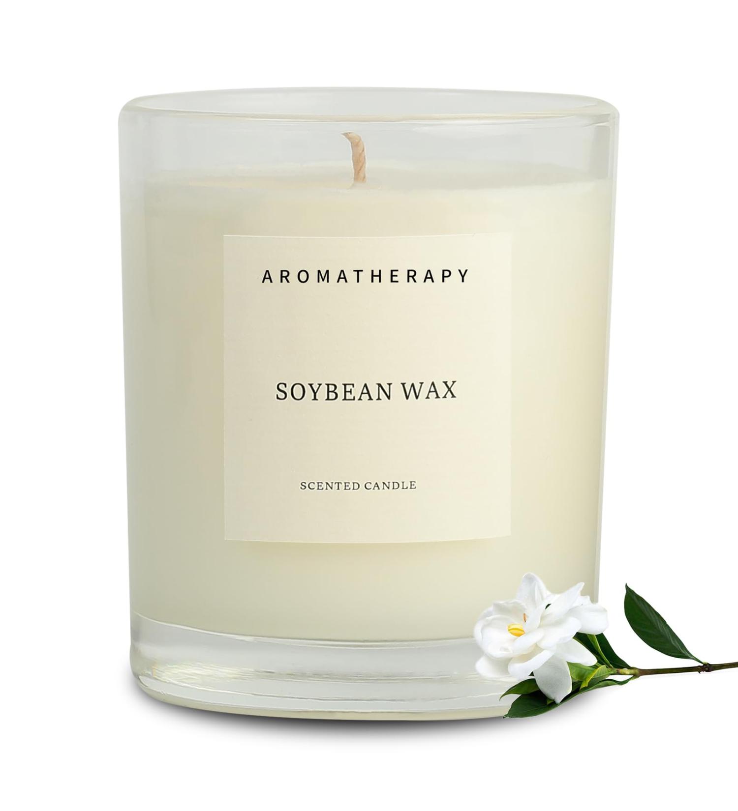 AMMORZEFF Gardenia Scented Candle - Aromatherapy for Spa Yoga Meditation | Natural Soy Wax 50-Hour Burn Time | Perfect Gift for Women - Buy Online on GoSupps.com