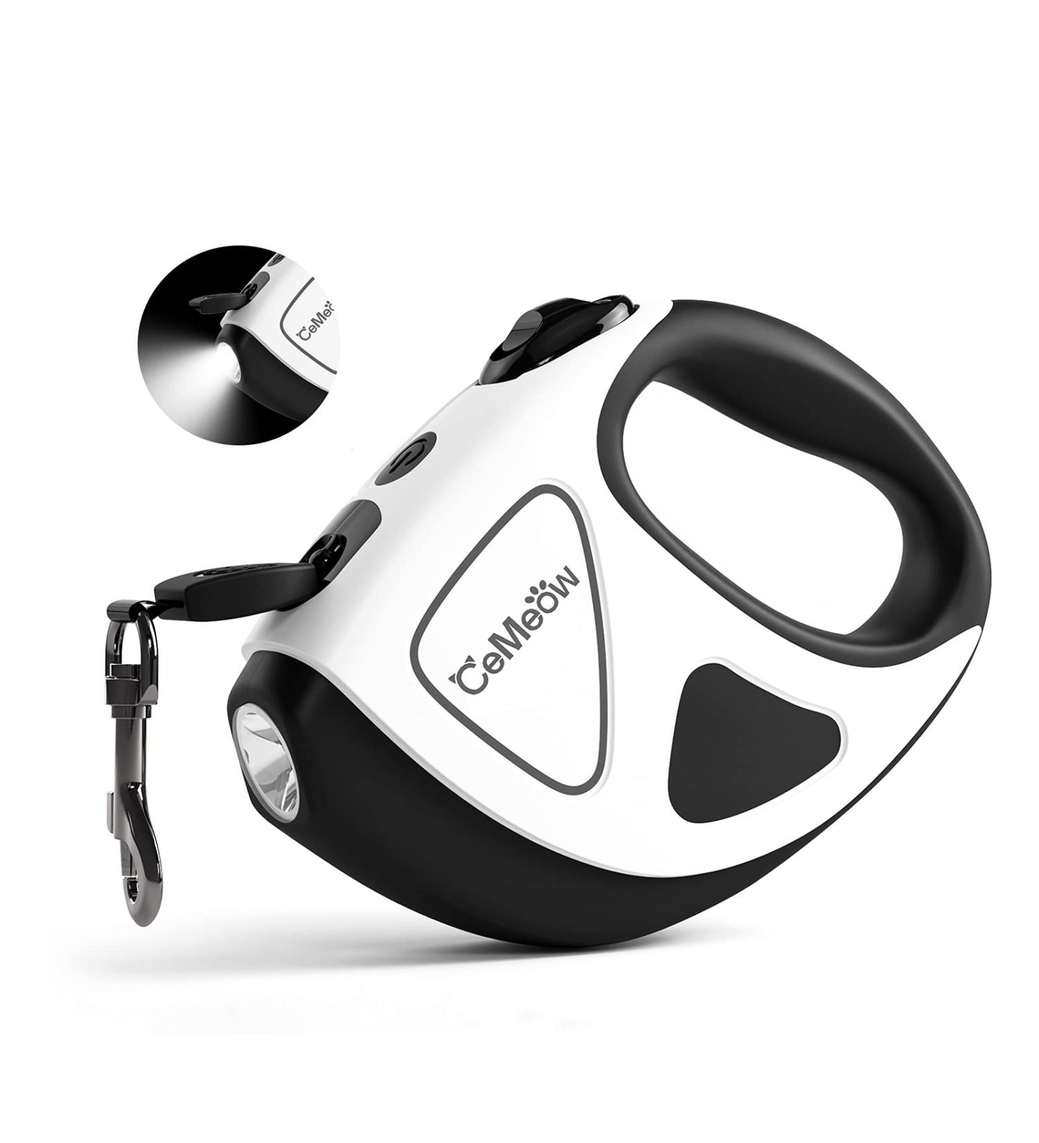 Buy Cemeow 5m Extendable Dog Leash with Flashlight & Safety Brake | Ergonomic Design for All Dog Sizes - Buy Online on GoSupps.com