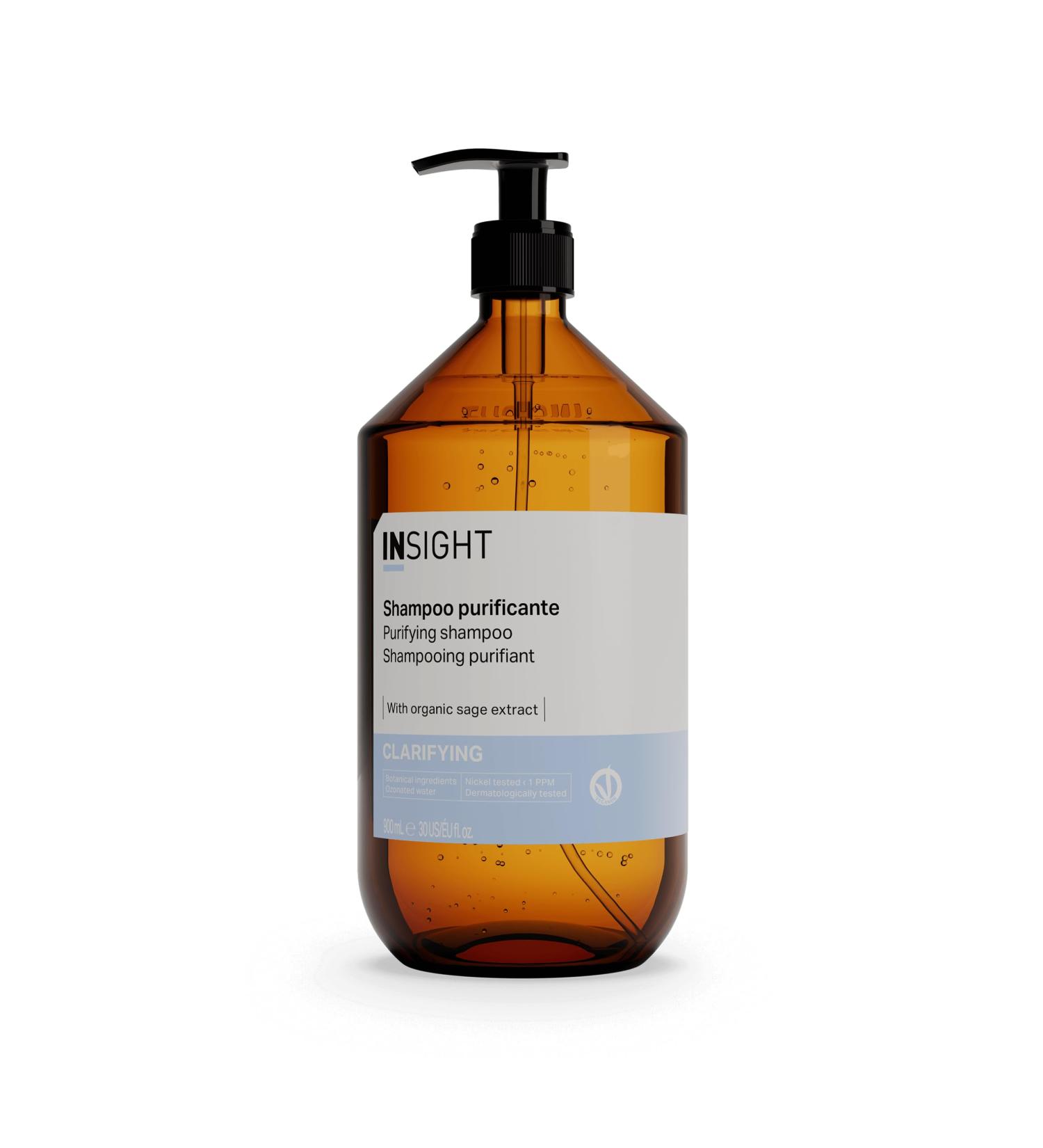 Insight Professional Insight Clarifying Purifying Shampoo 900 ml cleansing and smoothing effect even on the most sensitive skin glass packaging