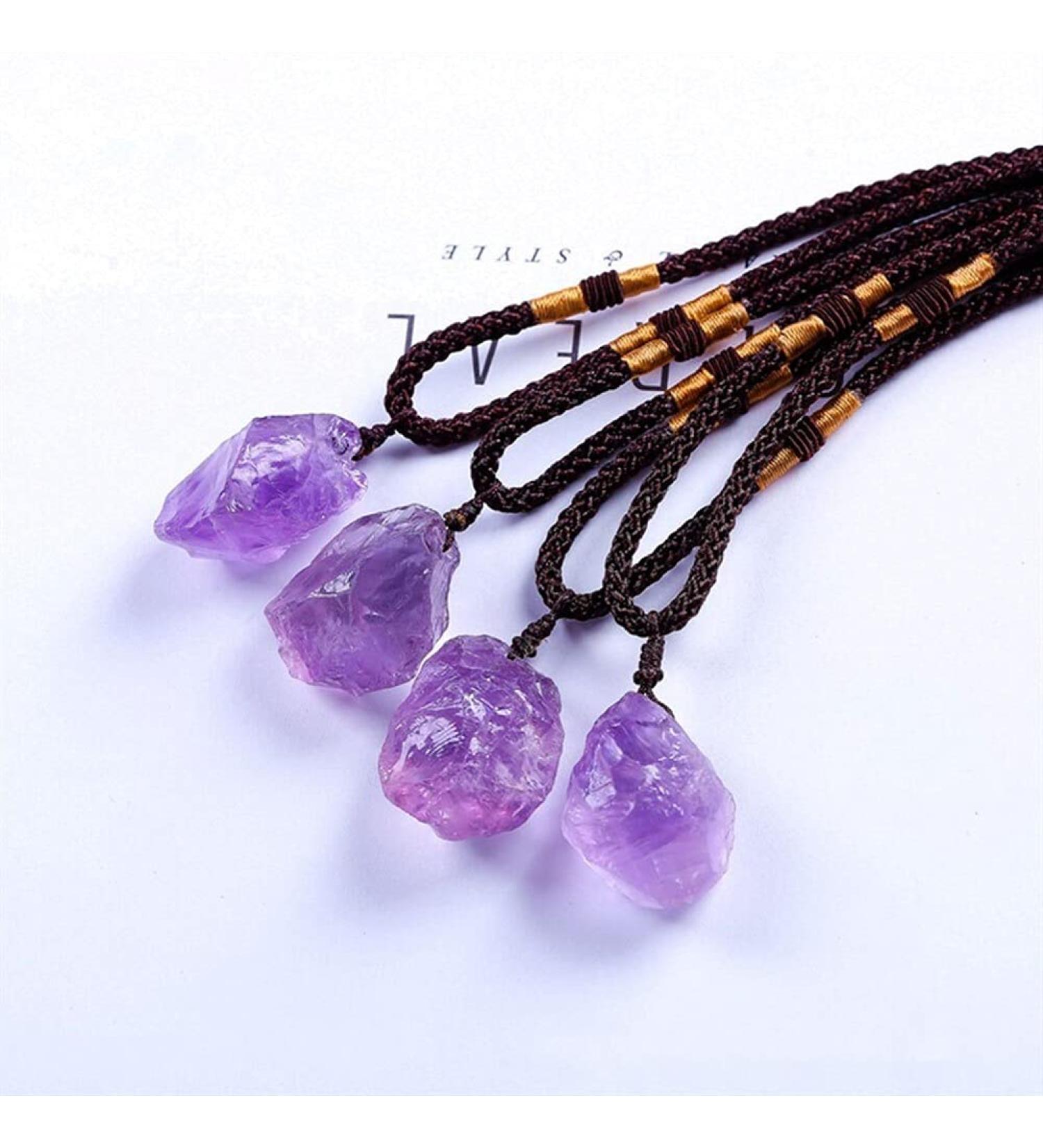 Natural Stone 1pc Random Natural Raw Amethyst Clear Rose Citrine Rough Stone Necklace Quartz Crystal Reiki Pendant Gift Gems Stone Mineral Specimen - Buy Online on GoSupps.com