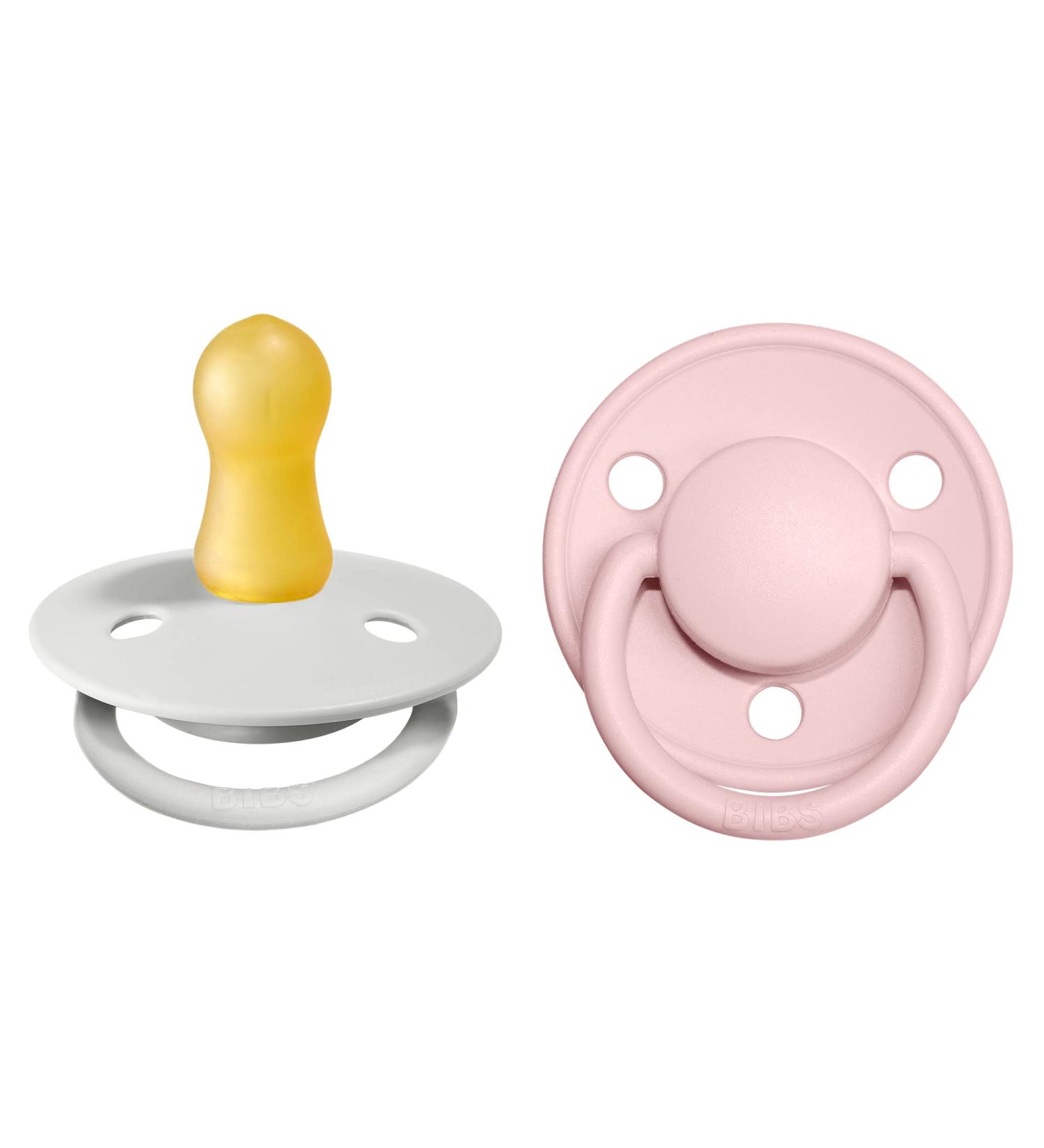 BIBS De Lux Collection Pacifiers - BPA-Free Danish Soothers (Set of 2) - Blossom/Haze Color - Size 0-6 Months - Buy Online on GoSupps.com