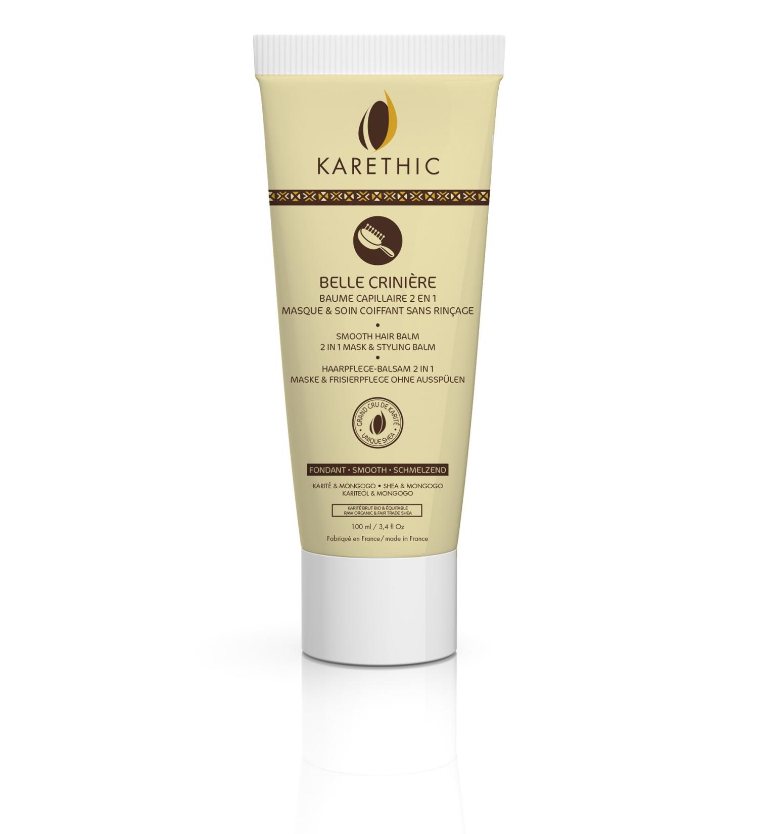 Melting hair balm with organic shea butter