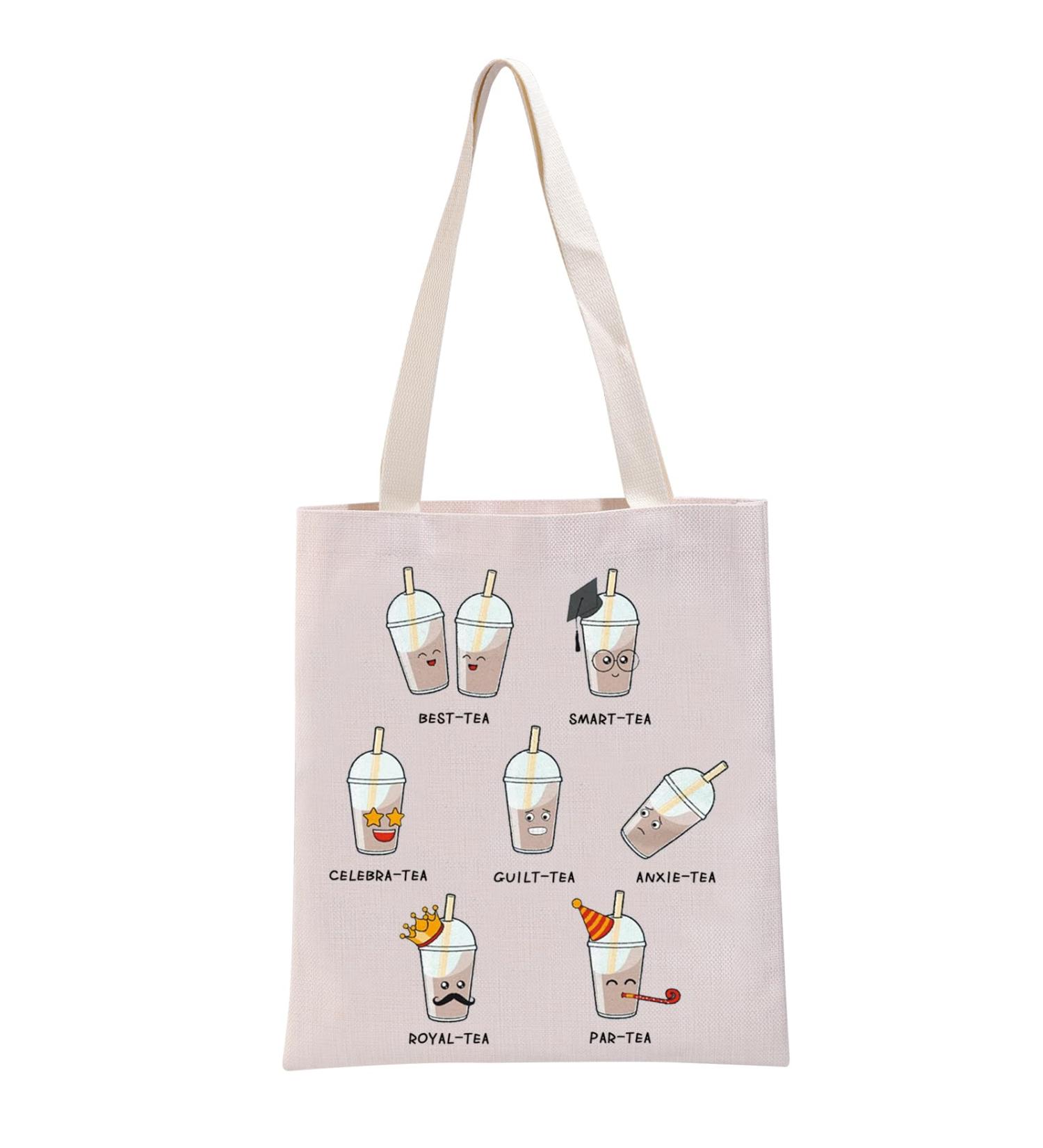 G2TUP Boba Milk Tea Lover Gift Cute Bubble Tea Kawaii Tote Bag Boba G-irl Handbag Drinks Lover Gift Who Loves Boba Bag Bubble Tea Kawaii Tb - Buy Online on GoSupps.com