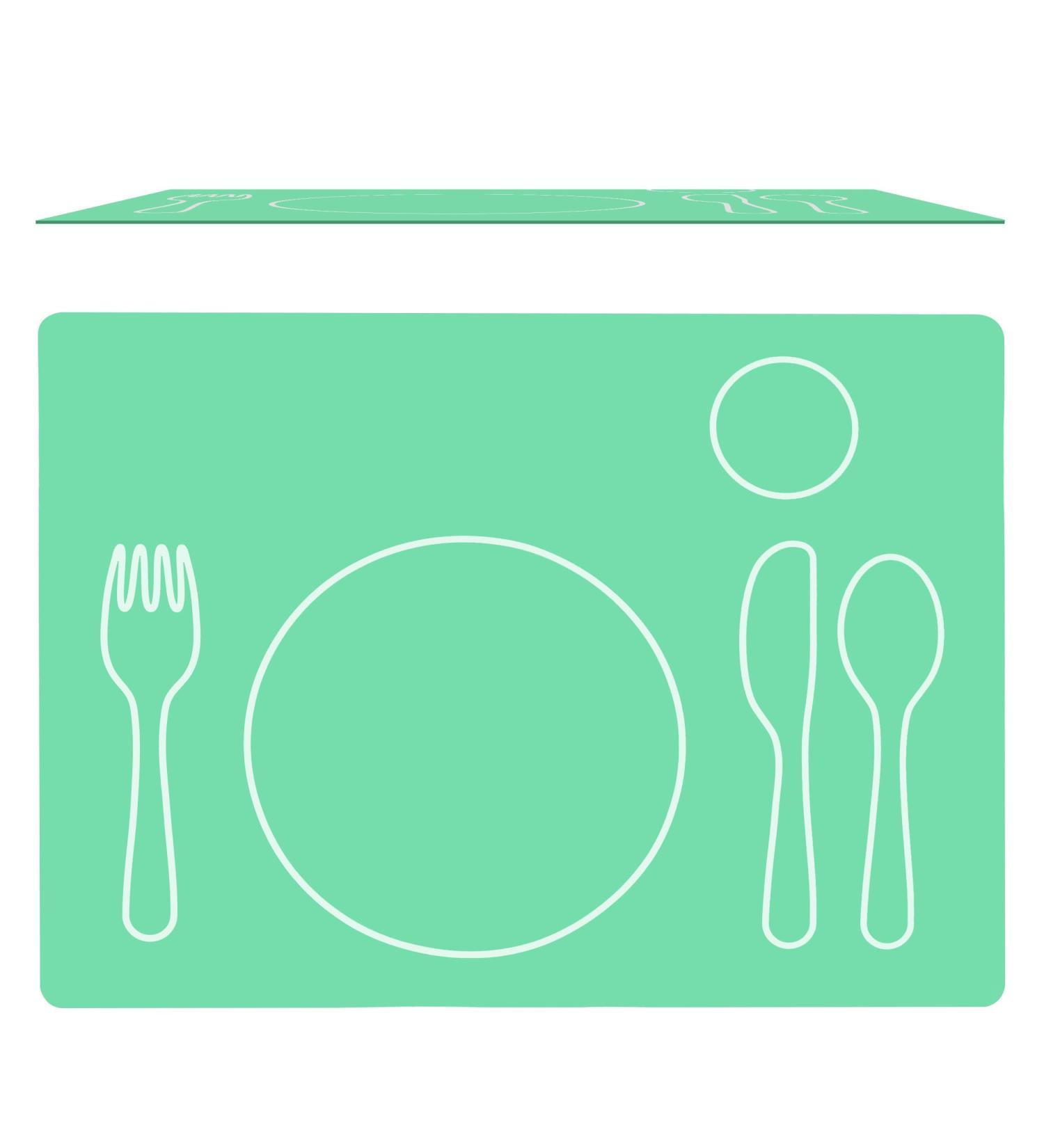 Montessori Toddler Silicone Dining Mat - Non-Slip & Easy-to-Clean Placemat for Kids - GREEN - Buy Online on GoSupps.com