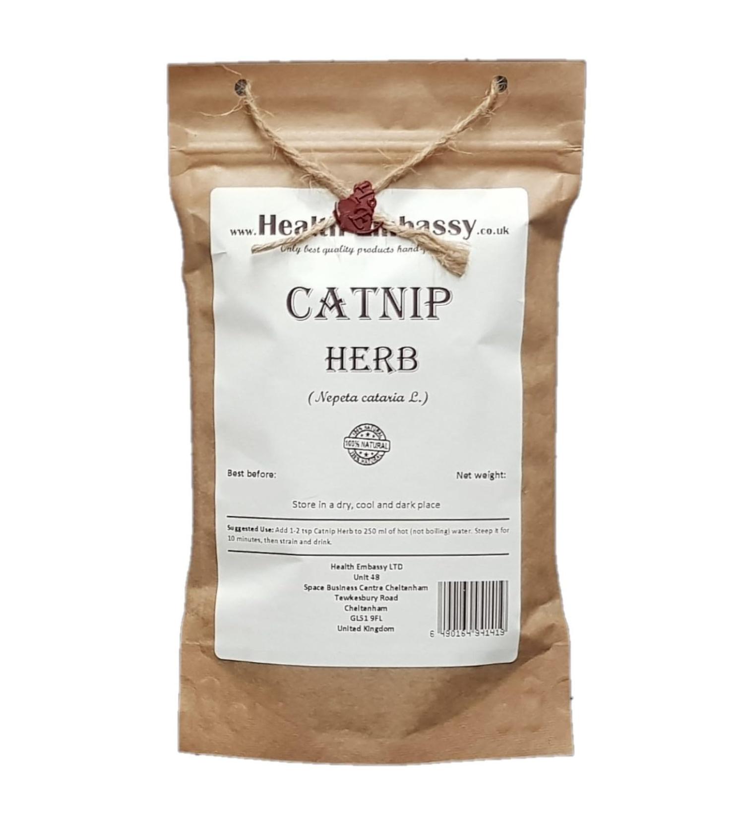 Health Embassy Herbe de Cataire Tisane | Nepeta Cataria L | Catnip Herb (100g) - Buy Online on GoSupps.com