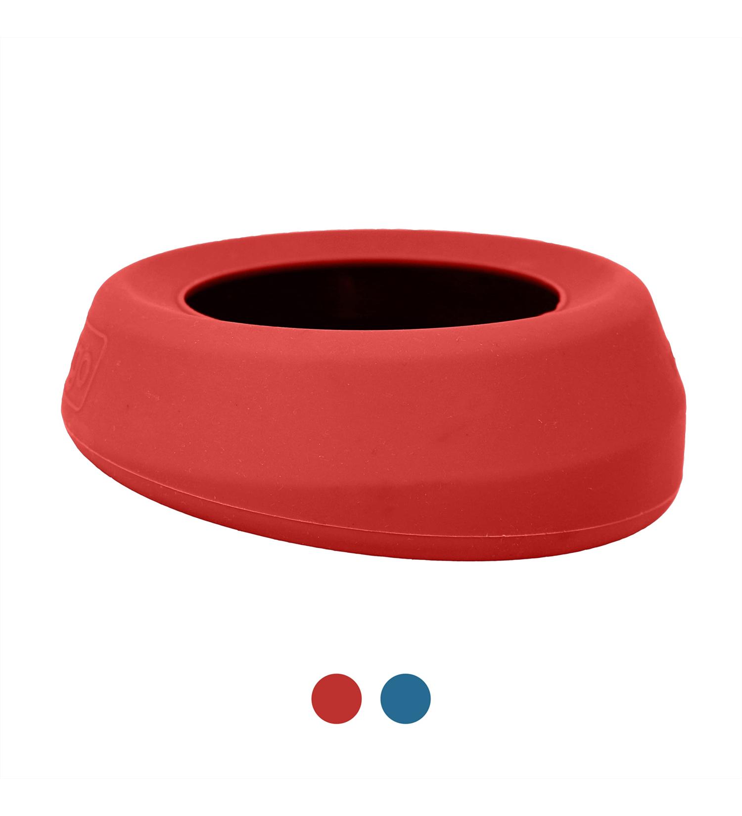 Kurgo Splash-Free Hiking Water Bowl for Dogs | BPA-Free 710 ml Red Perfect for Food & Water on the Go - Buy Online on GoSupps.com