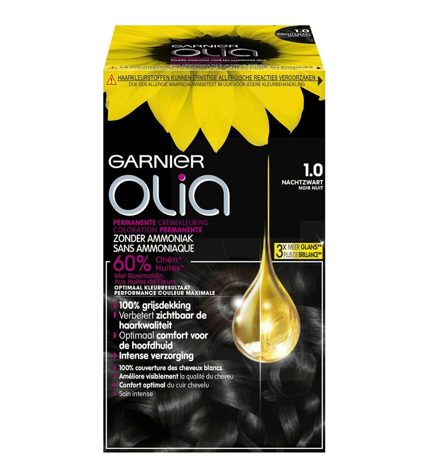 Garnier Olia Haarverf - 1.0 Nacht Zwart - Buy Online on GoSupps.com