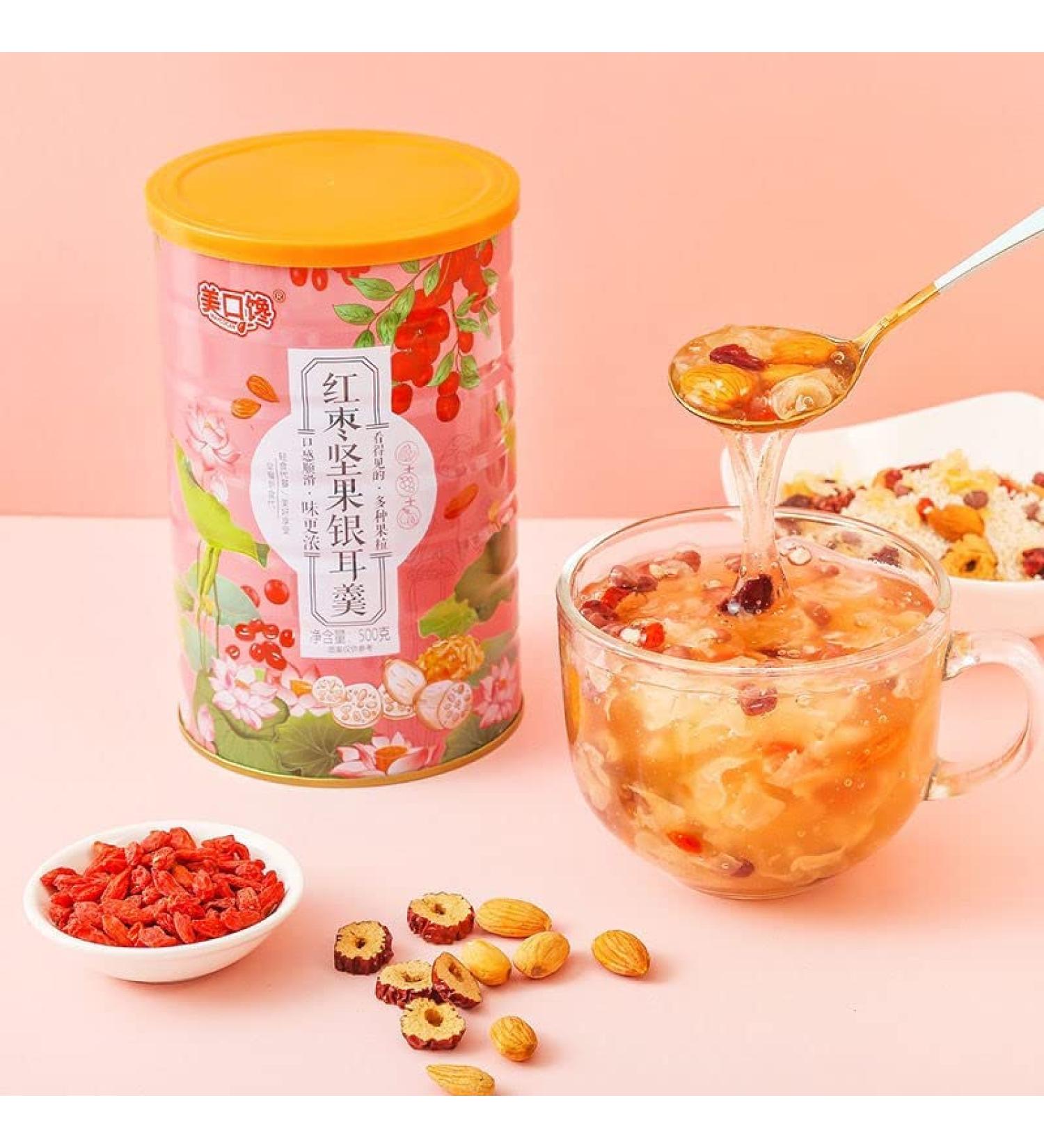 White Fungus Lotus Root Powder Black Sesame nut Mulberry Powder 500 /can Cereals Instant Mixed Meal Substitute powd Corn Paste (White Fungus Lotus Root Powder 1 can) White Fungus Lotus Root Powder 1 can - Buy Online on GoSupps.com