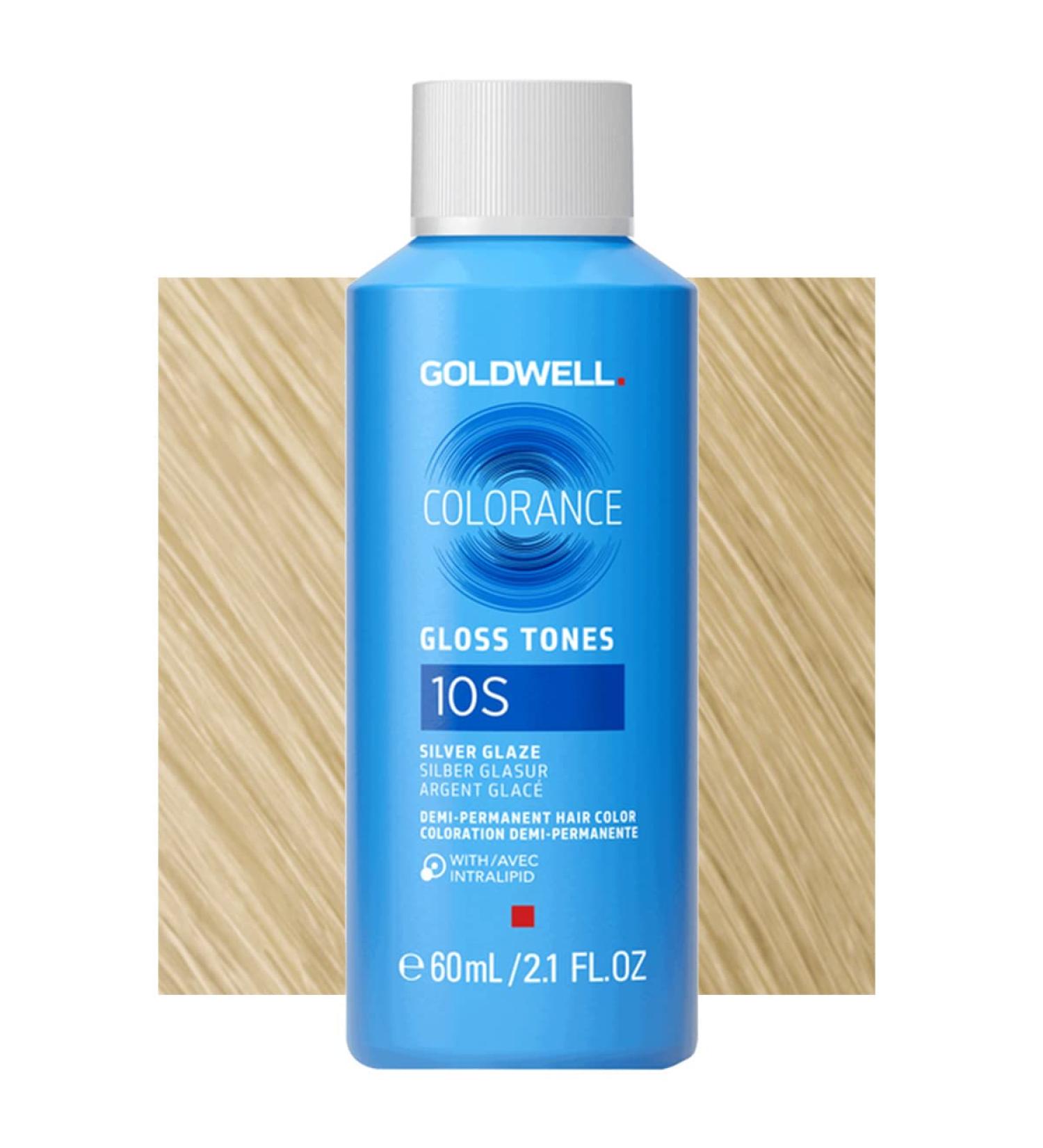10S Goldwell Colorance Gloss Tones Cool Blonde Silver Glaze 60ml - demi-permanent colouring