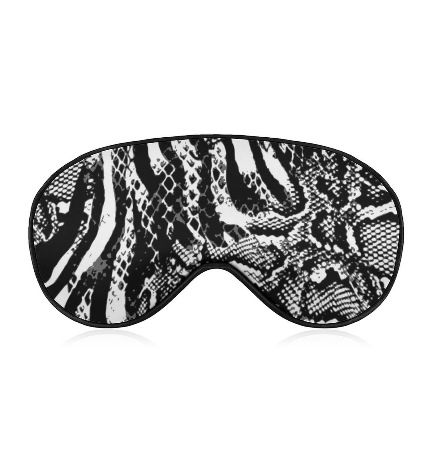Buy Adjustable White & Black Leopard Print Sleep Mask for Women - Comfortable Eye Shades with Elastic Strap - International Shipping Available - Buy Online on GoSupps.com