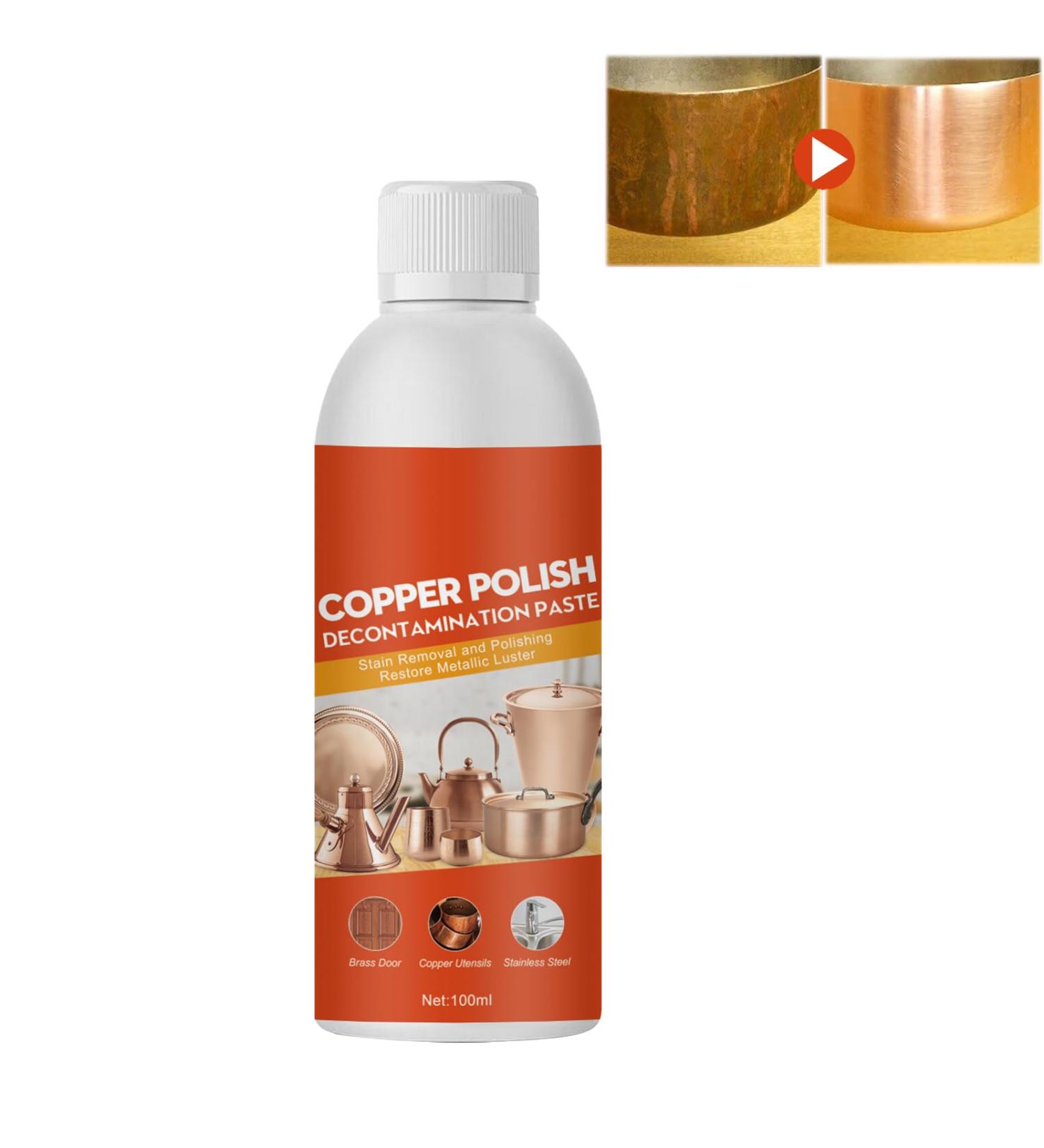 Gently Copper Cleaner for Pots Brass Copper Cleaner Copper Cleaner Tarnish Remover Copper Polishing Cream Copper Brass Polish for Kitchen Accessories Jewelry Watches Instruments - Buy Online on GoSupps.com