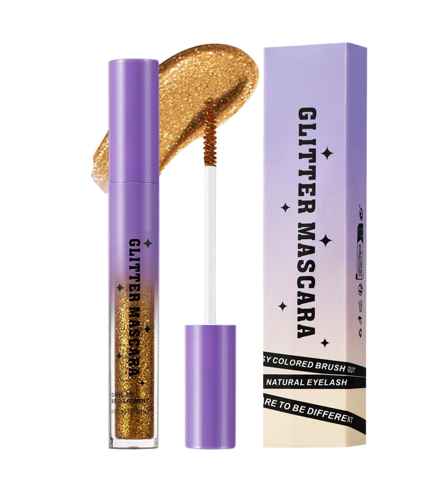 Glitter Mascara - Waterproof Mascara Lengthens and Curls Eyelashes Makeup for Evening Wedding Stage - Buy Online on GoSupps.com