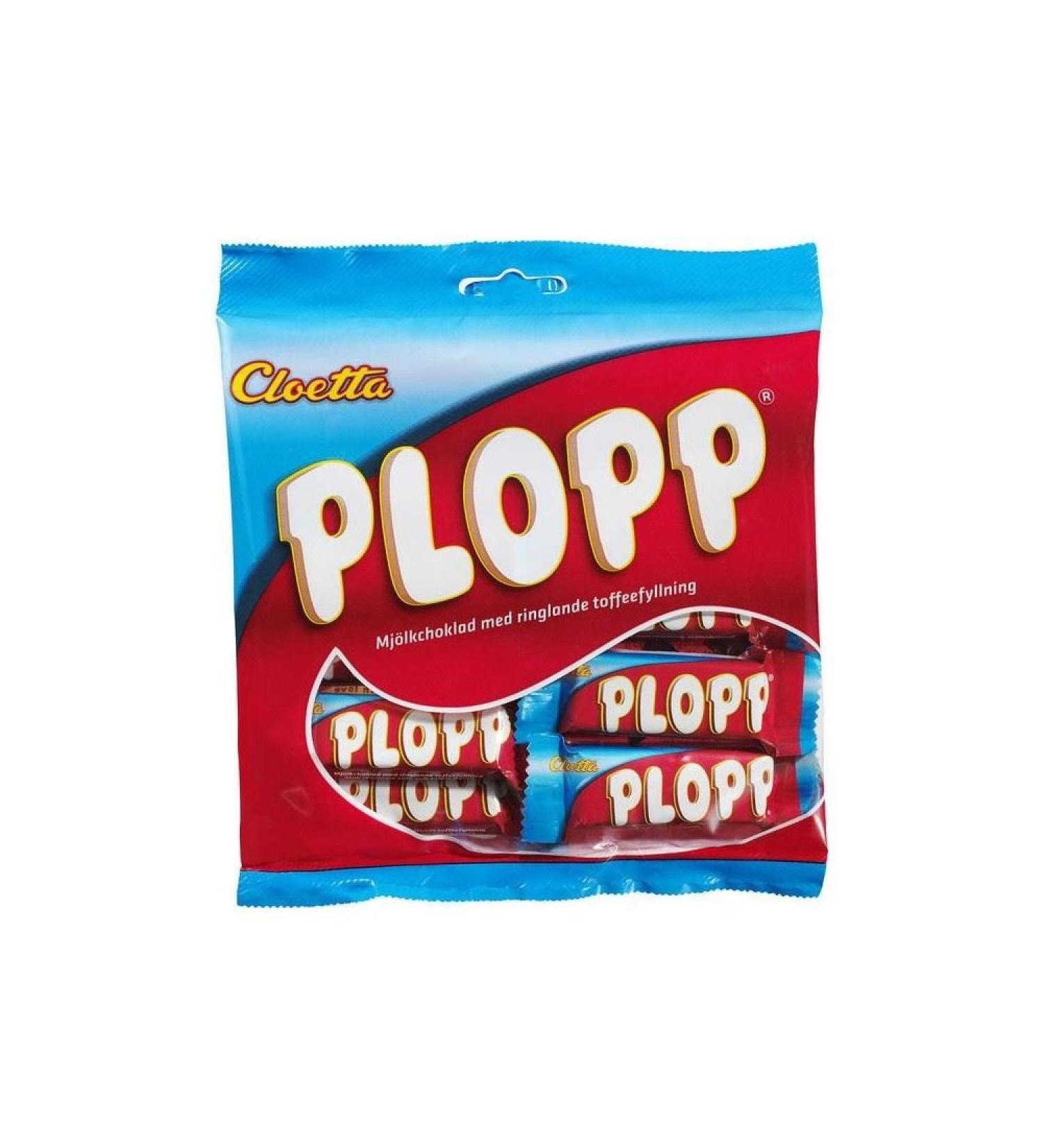 Cloetta Plopp - Bites de chocolat au lait avec caramel mou remplissage (158g) - Paquet de 6